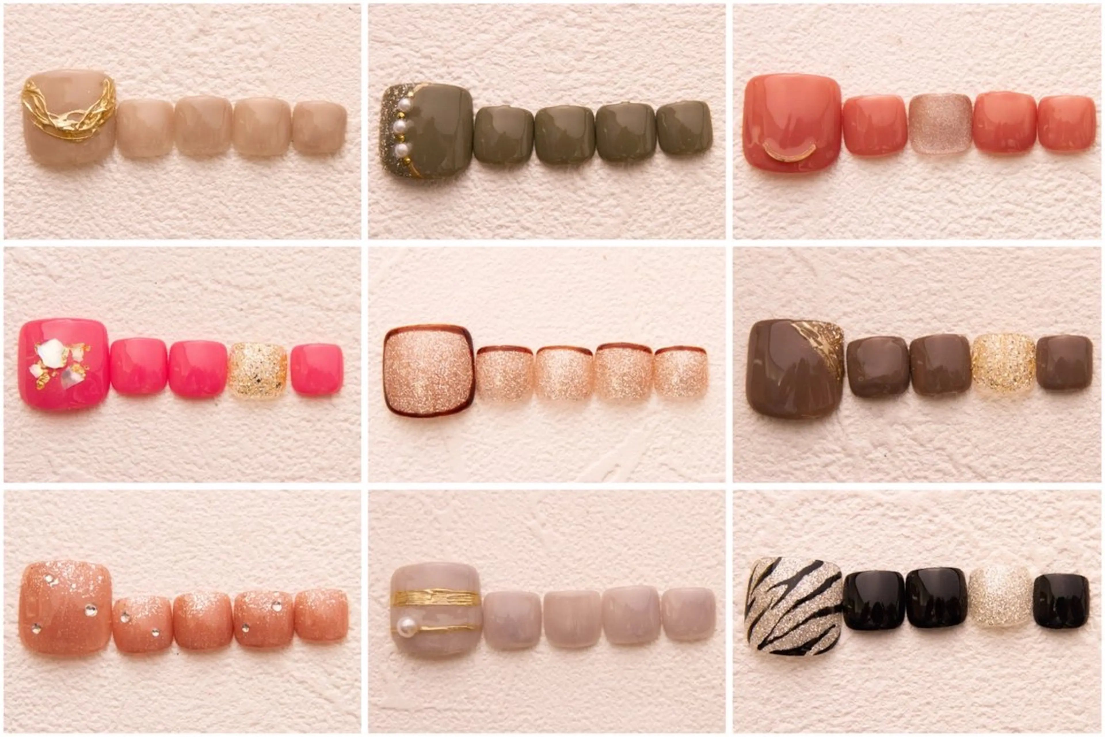 ネイル フットネイル シンプルネイル クレアラルーチェ studentサロンのネイルデザイン