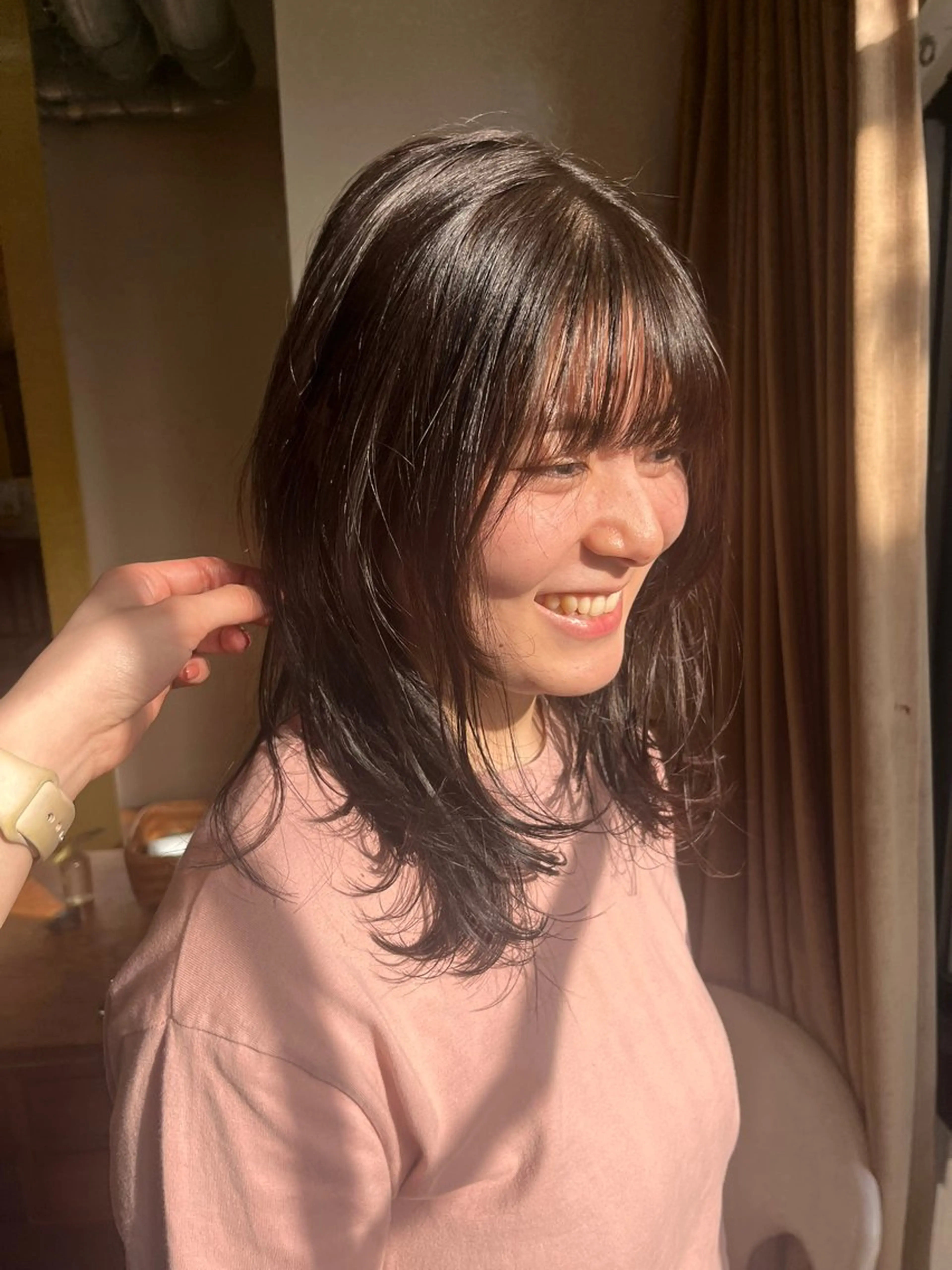 セミロング レイヤーカット 美容室はなこ/万代 /みなみのヘアスタイル
