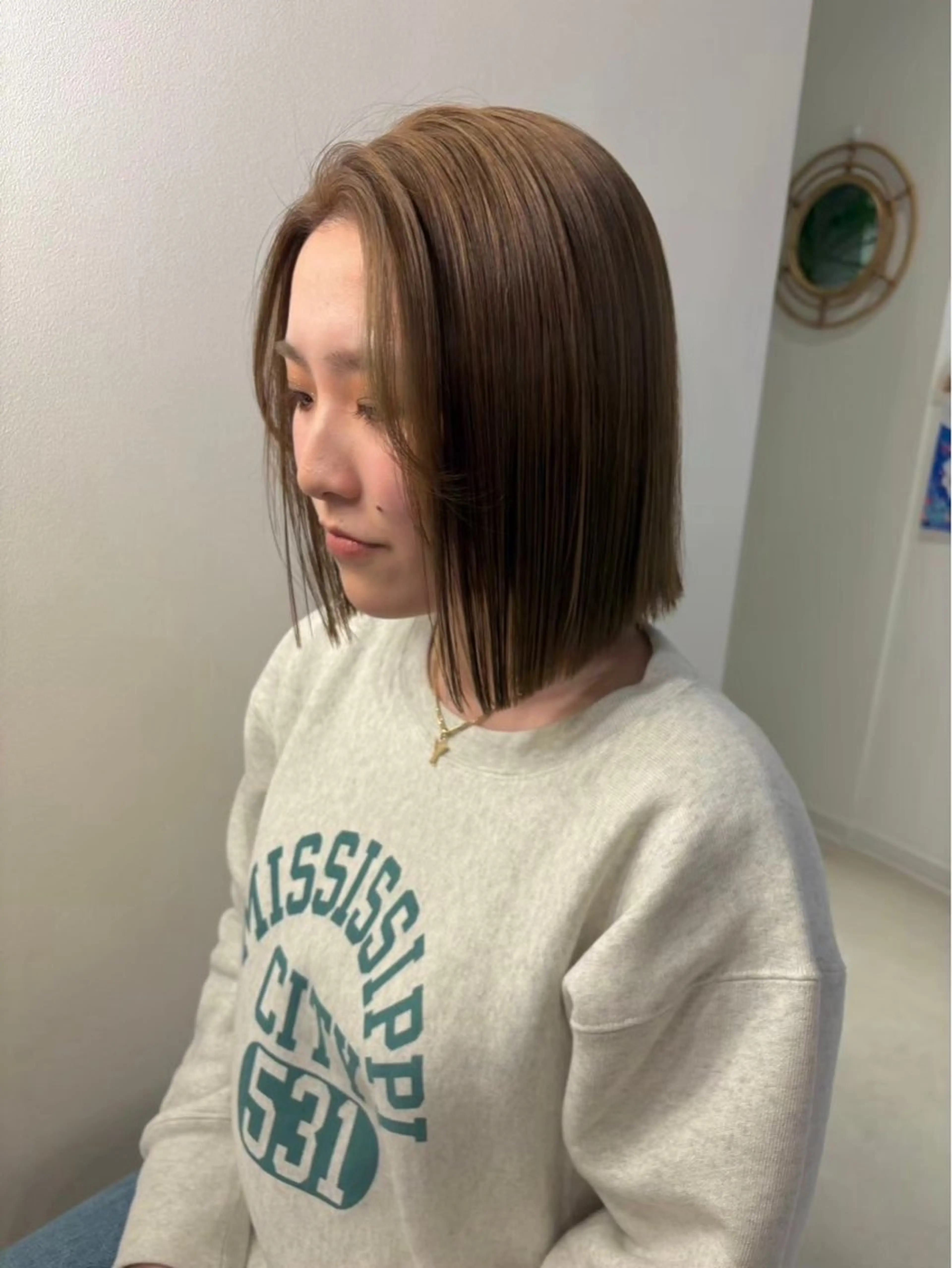 ミディアム ココルアナ所属・ゆう/大阪豊中/海外 カラー/艶カラーのヘアスタイル