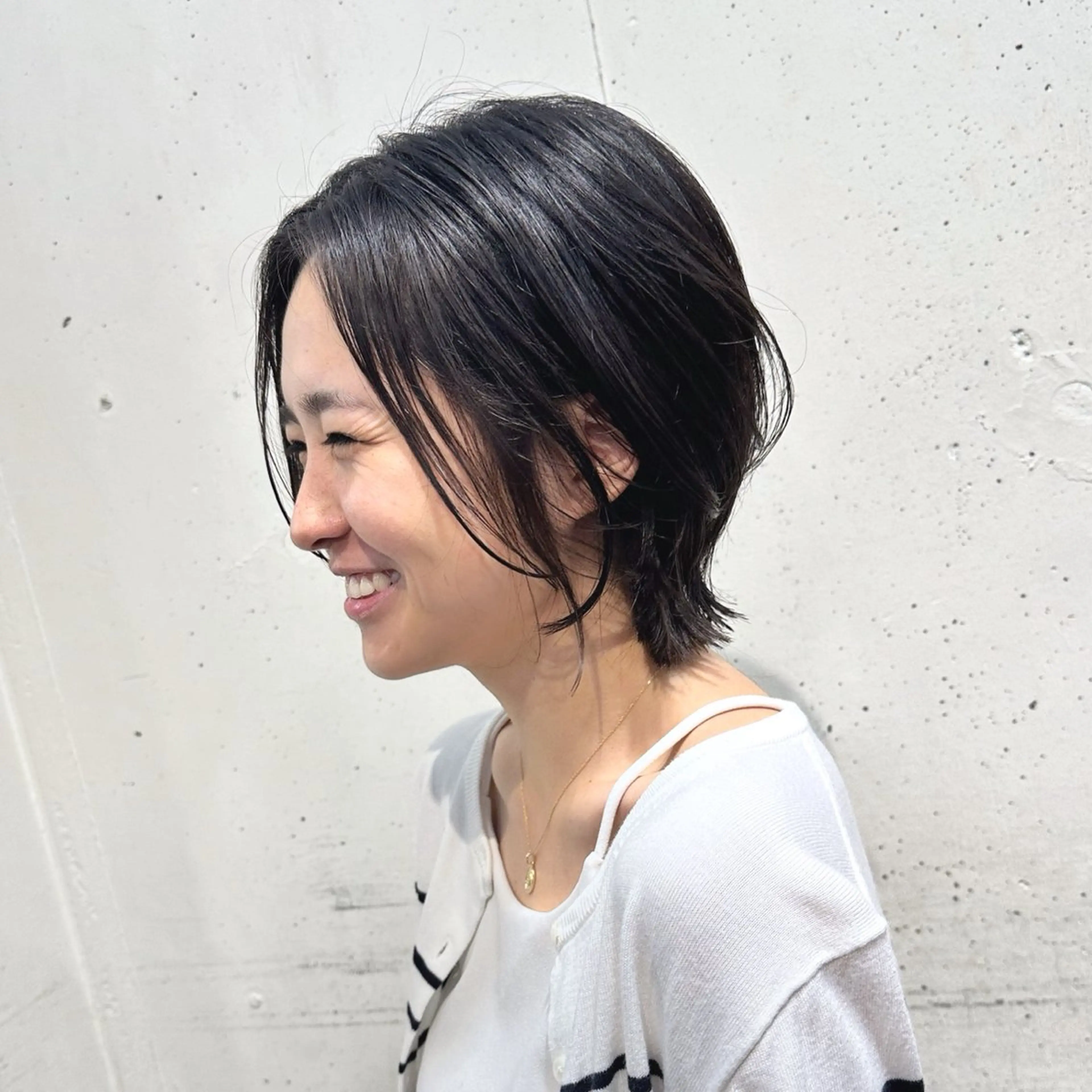 ミディアム ボブレイヤー ボブ レイヤーカット カット トリートメント レイヤー/ショート /服部ルミナ🔅のヘアスタイル