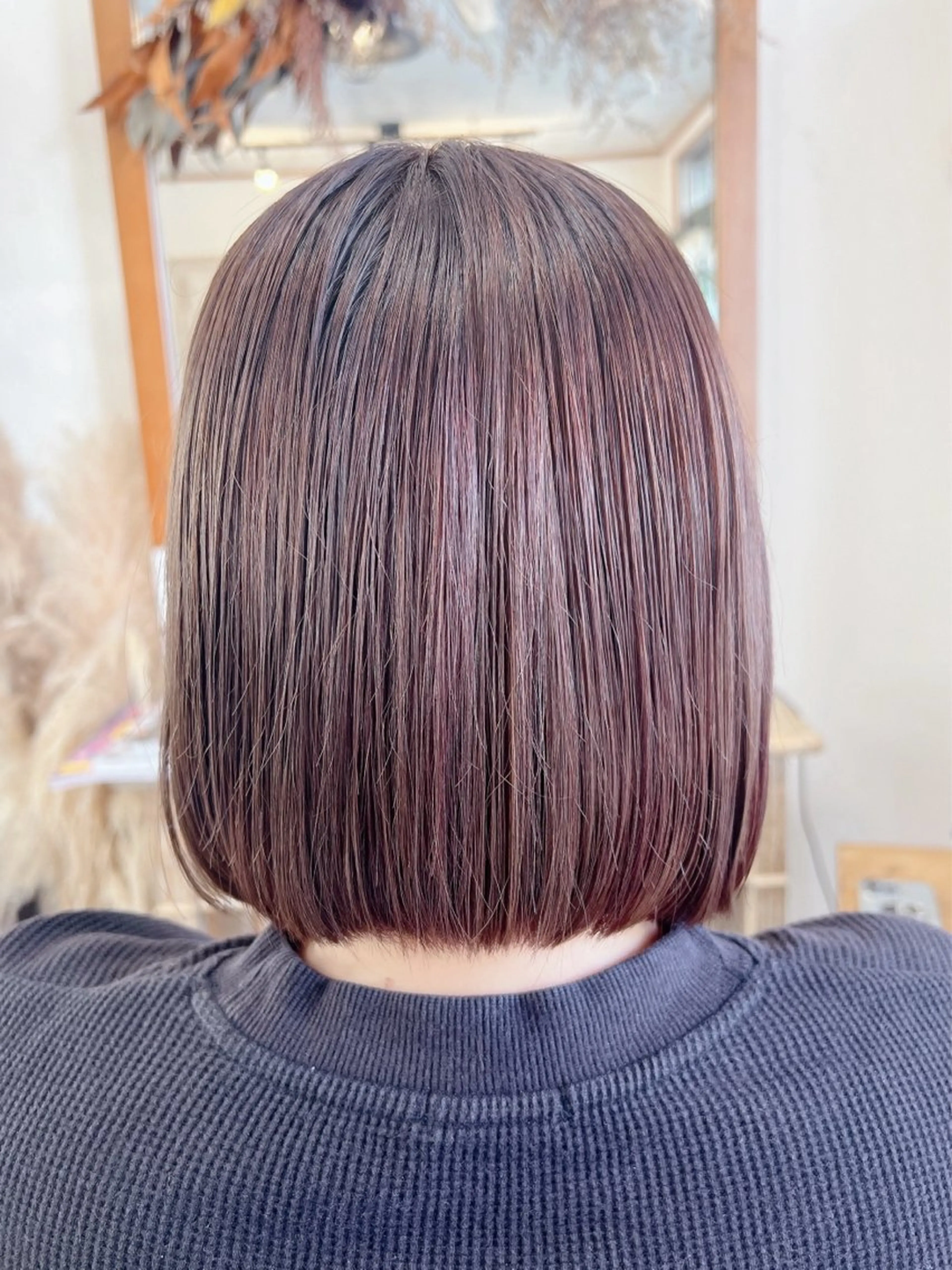 ミディアム カラー ベージュカラー ピンクカラー ピンクベージュ hair works raptureのヘアスタイル