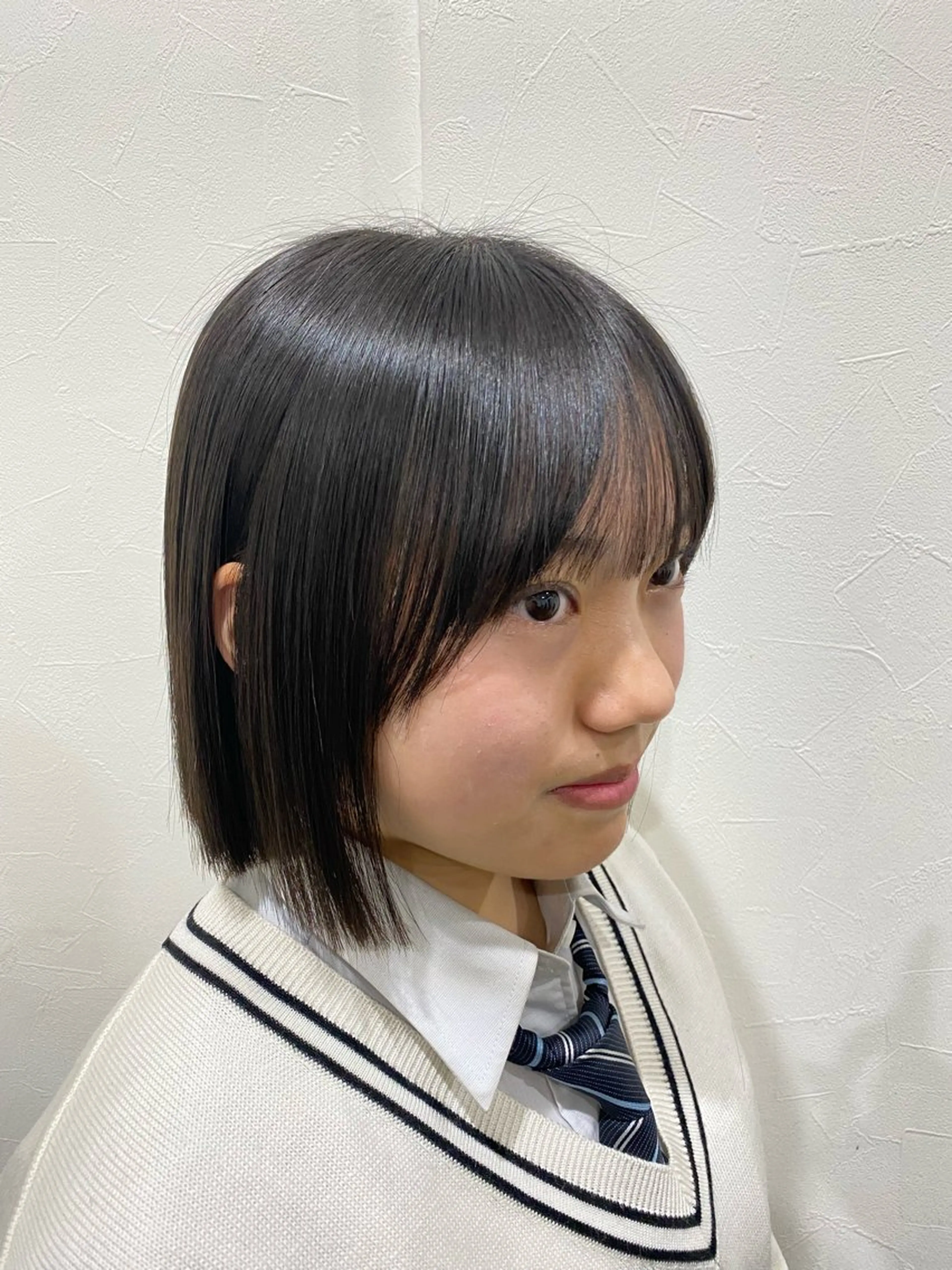 ミディアム ボブ カット 縮毛矯正 髪質改善サロン 梅田/ヨナミネのヘアスタイル