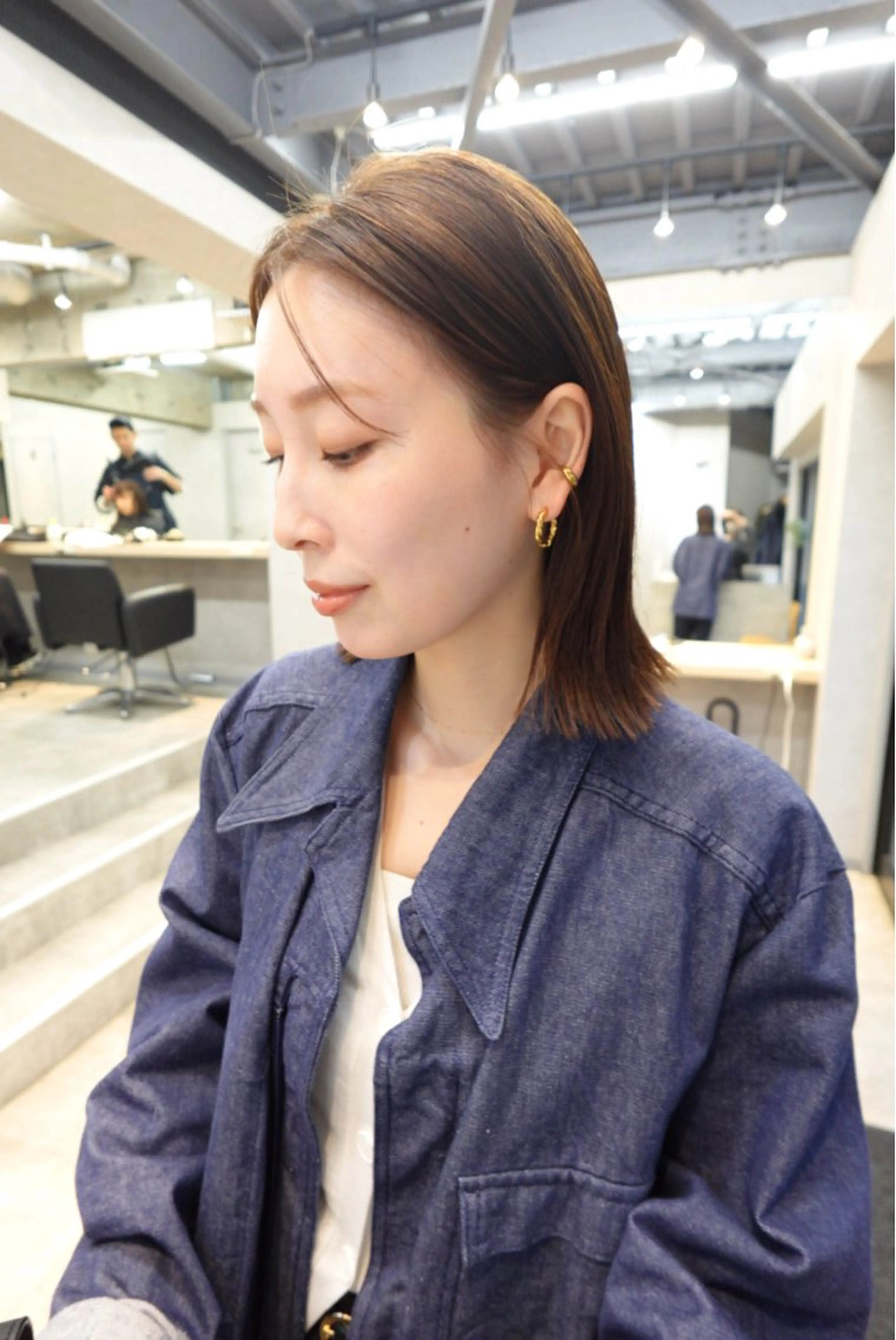 ミディアム カラー ミディアムパーマ ダブルカラー カット ヘアカラー ✳︎透明感カラー✳︎ ボブ✳︎nanaのヘアスタイル