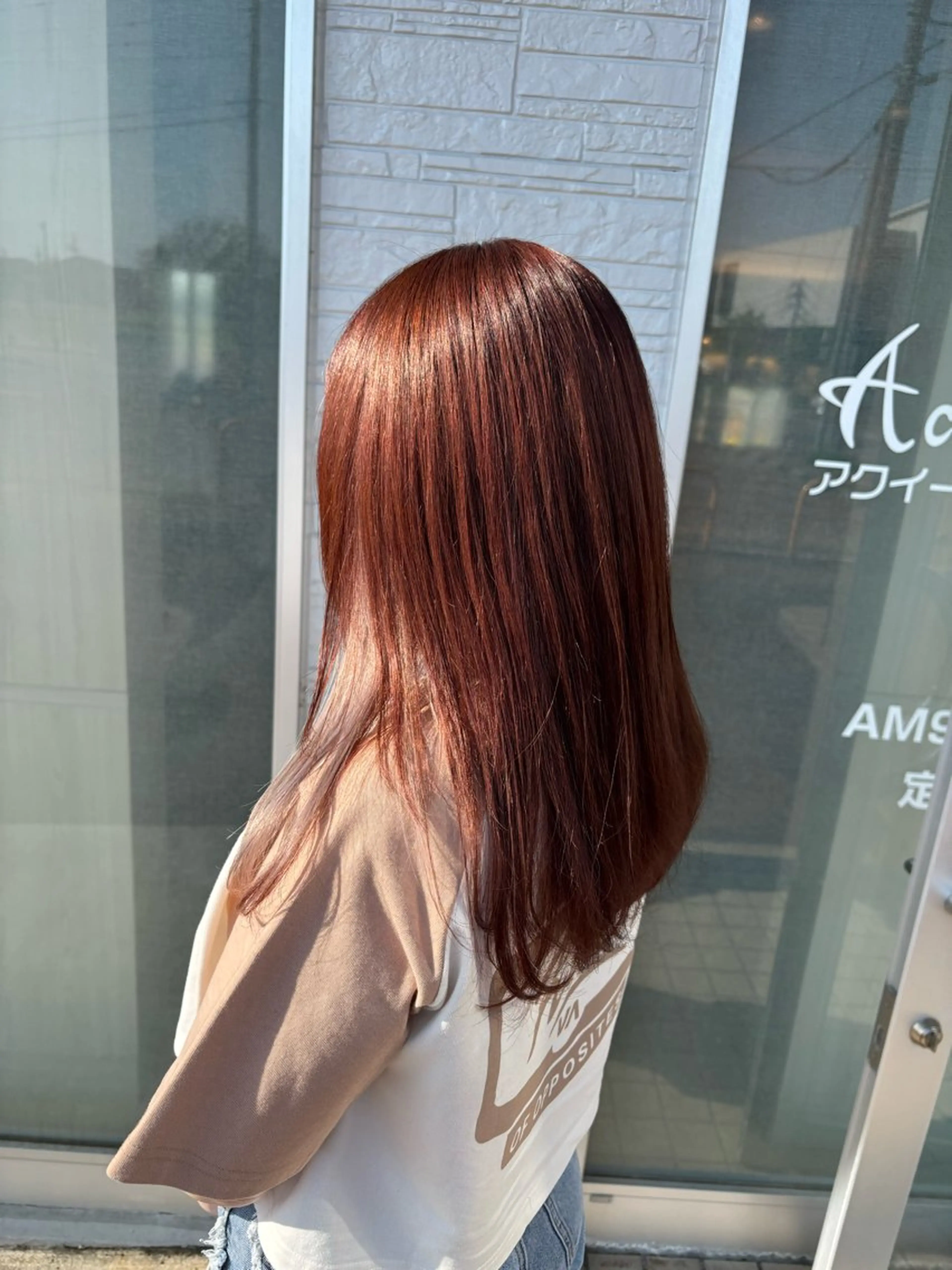 セミロング ピンクブラウン カット ヘアカラー トリートメント ✮ピュール✮ YUIのヘアスタイル