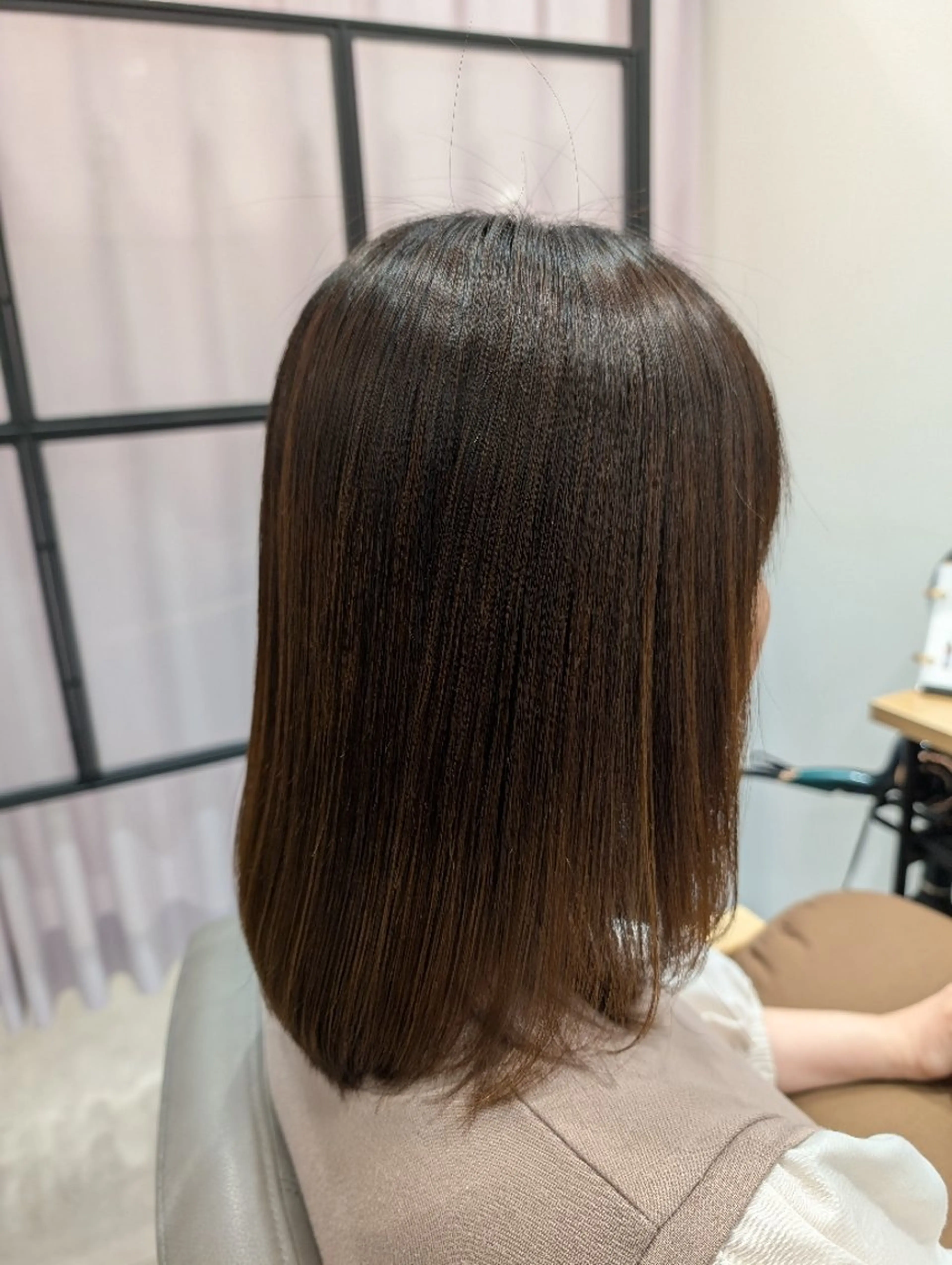 ミディアム 髪質改善 縮毛矯正 奥山 和真のヘアスタイル