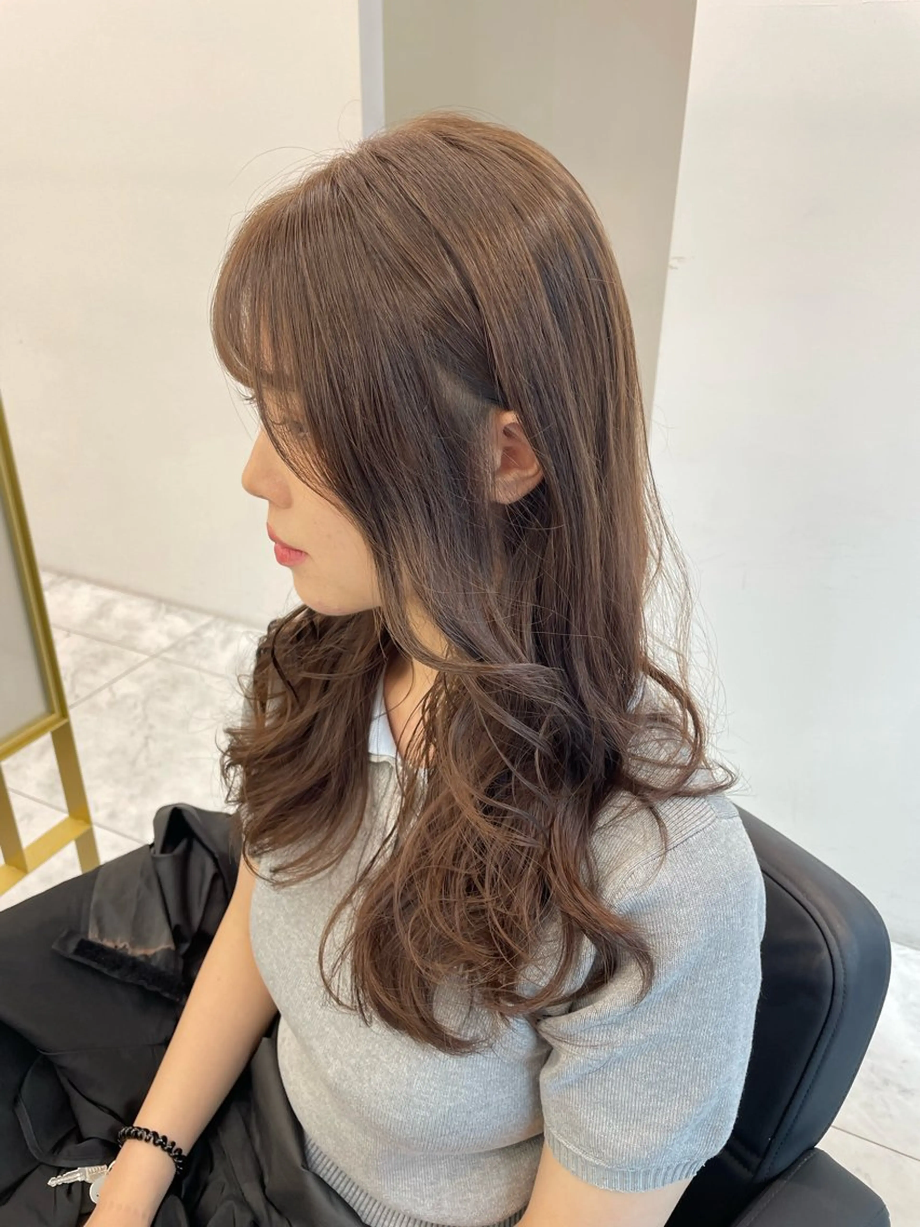 セミロング セミロングパーマ 韓国風ヘア レイヤーカット 似合わせカット カット 左藤健人 デジタルパーマ/渋谷のヘアスタイル