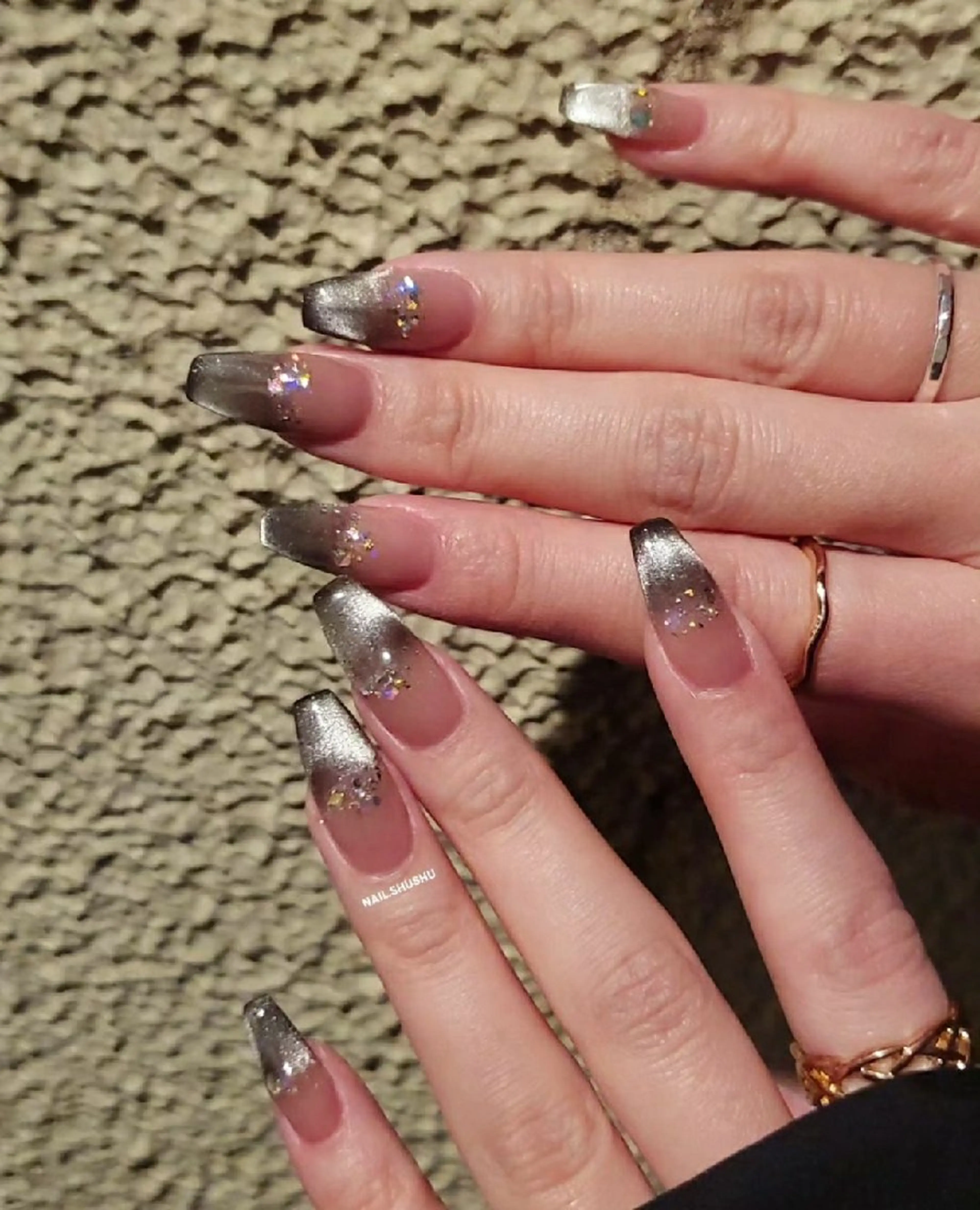 ネイル 持ち込み ニュアンスネイル ワンカラーネイル シンプルネイル 冬ネイル ハンドネイル 3dパーツ/流行り 👧shushu❤️のネイルデザイン