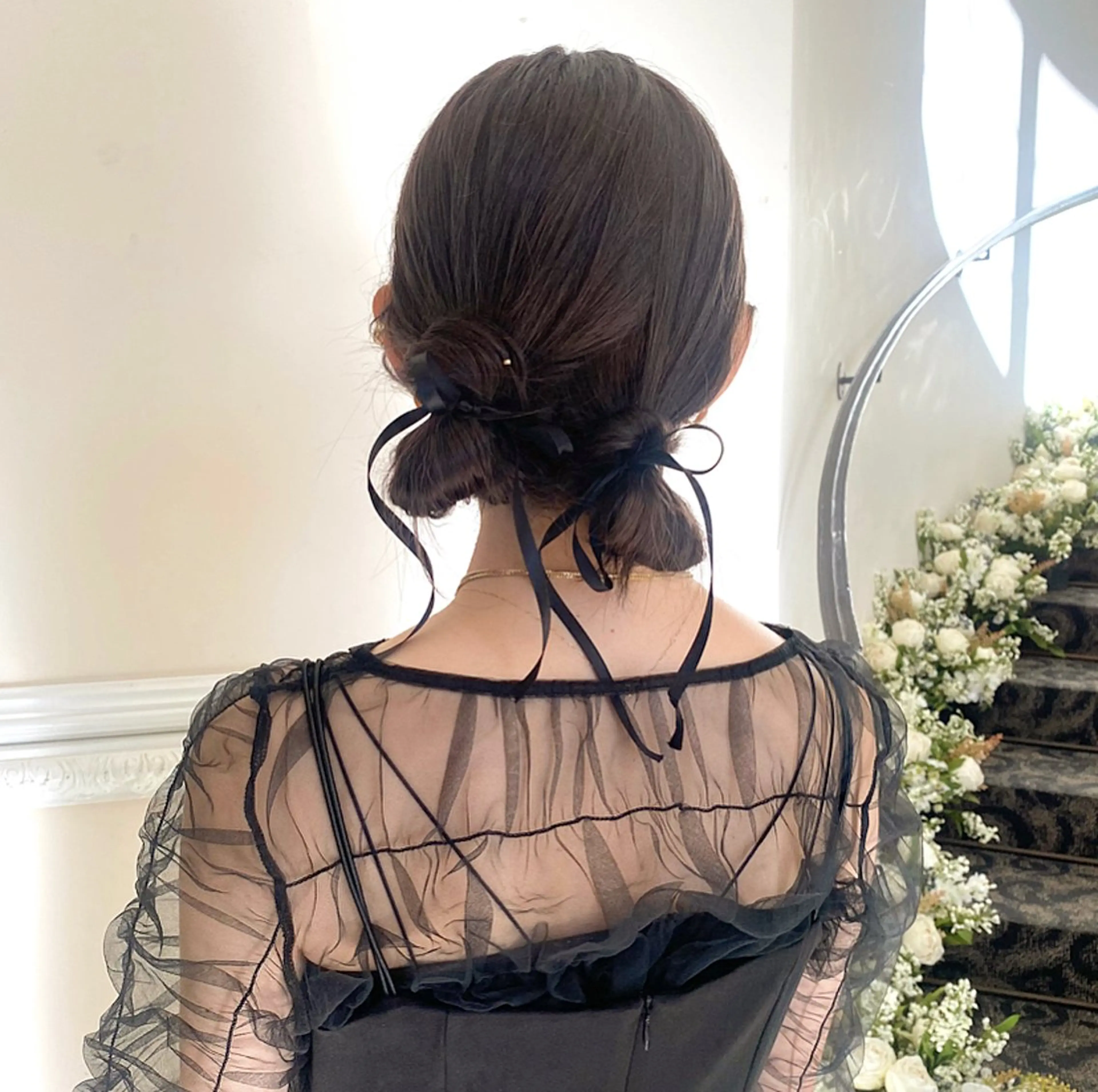 ロング お団子ヘア risa/恵比寿/ ヘアセットのヘアスタイル