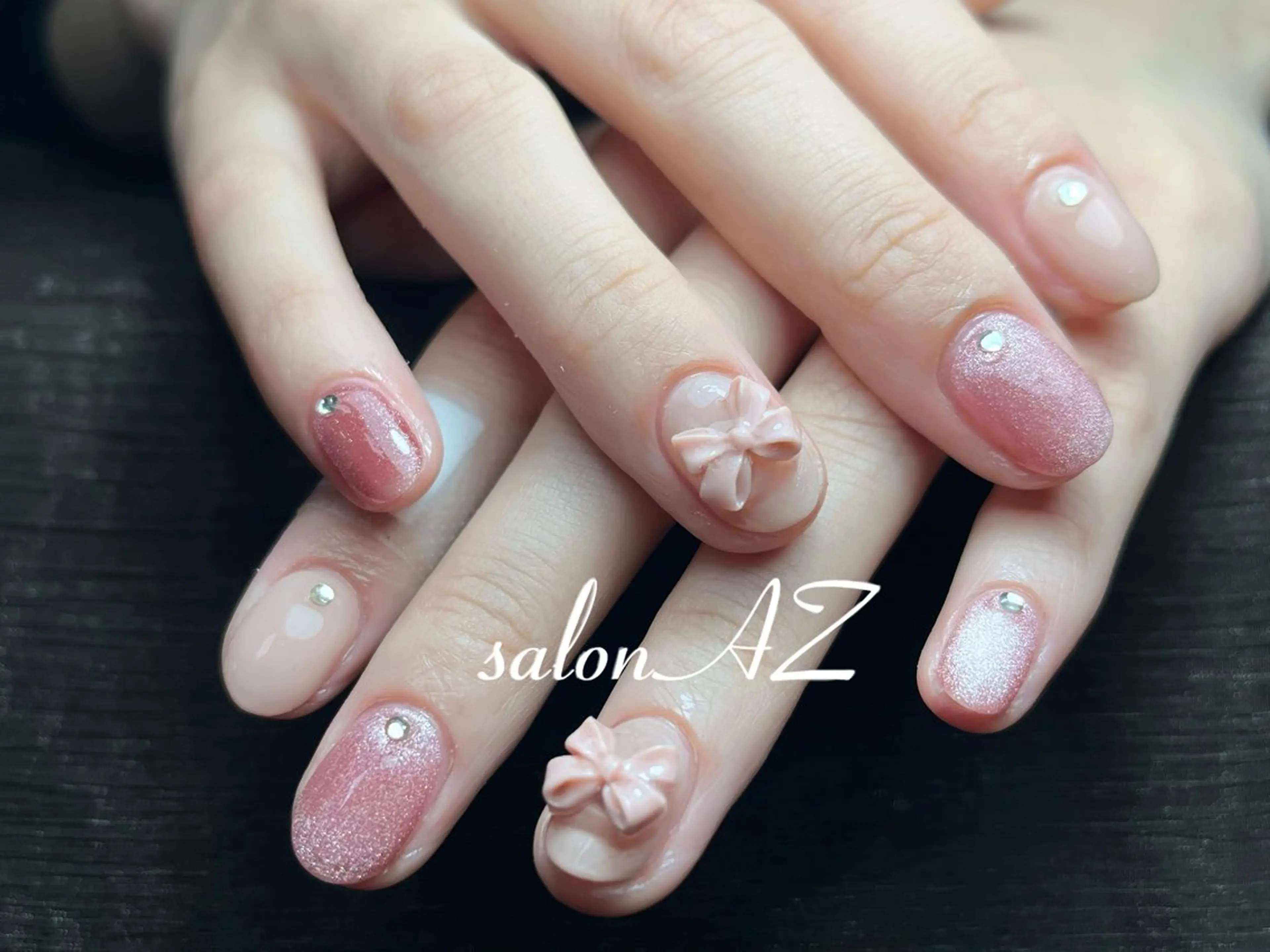 ネイル 長さ出し フットネイル フレンチネイル マグネットネイル ニュアンスネイル salon AZのネイルデザイン