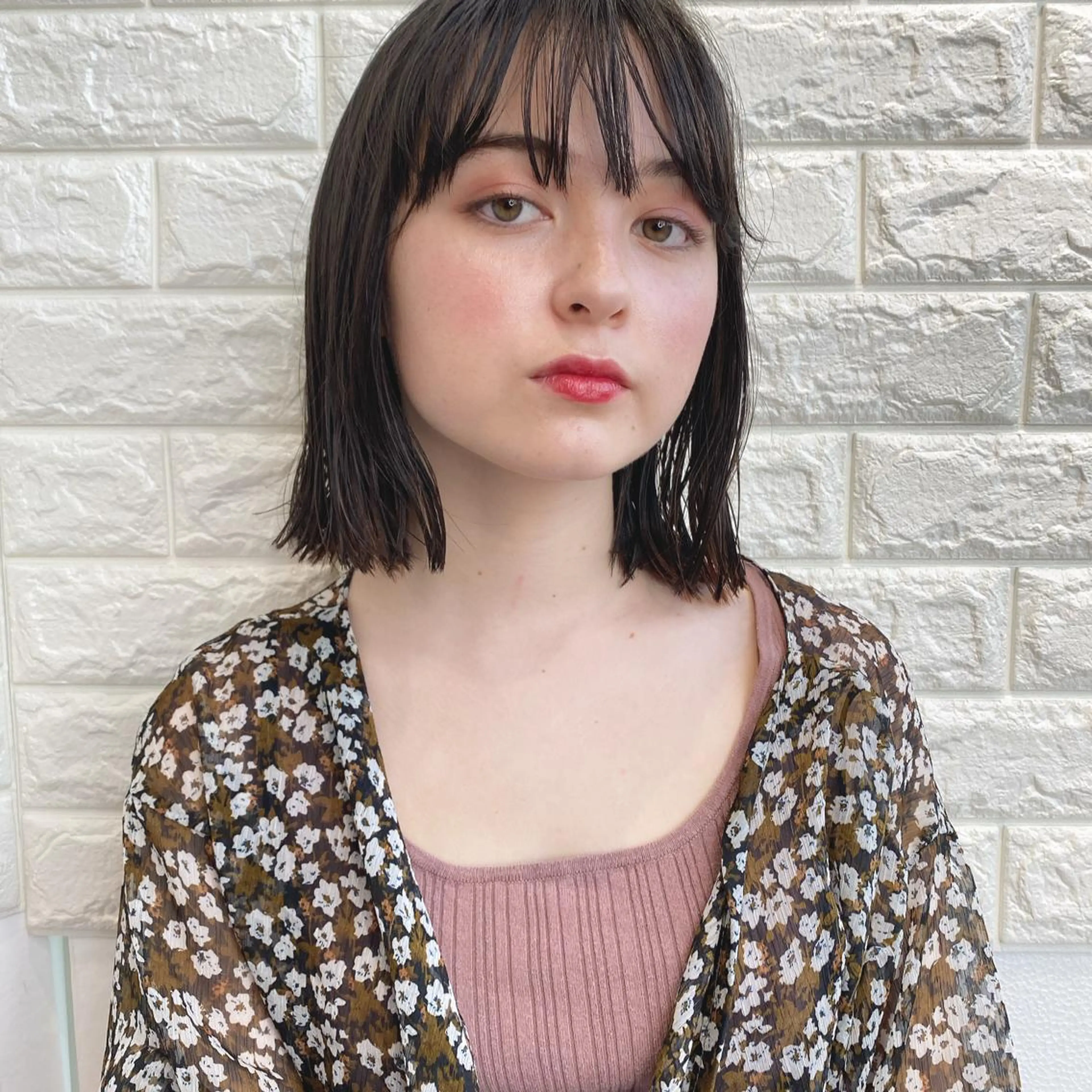 ミディアム カラー パーマ ヘアアレンジ メンズ キッズ ネイル マツエク・マツパ モリモト サナのヘアスタイル