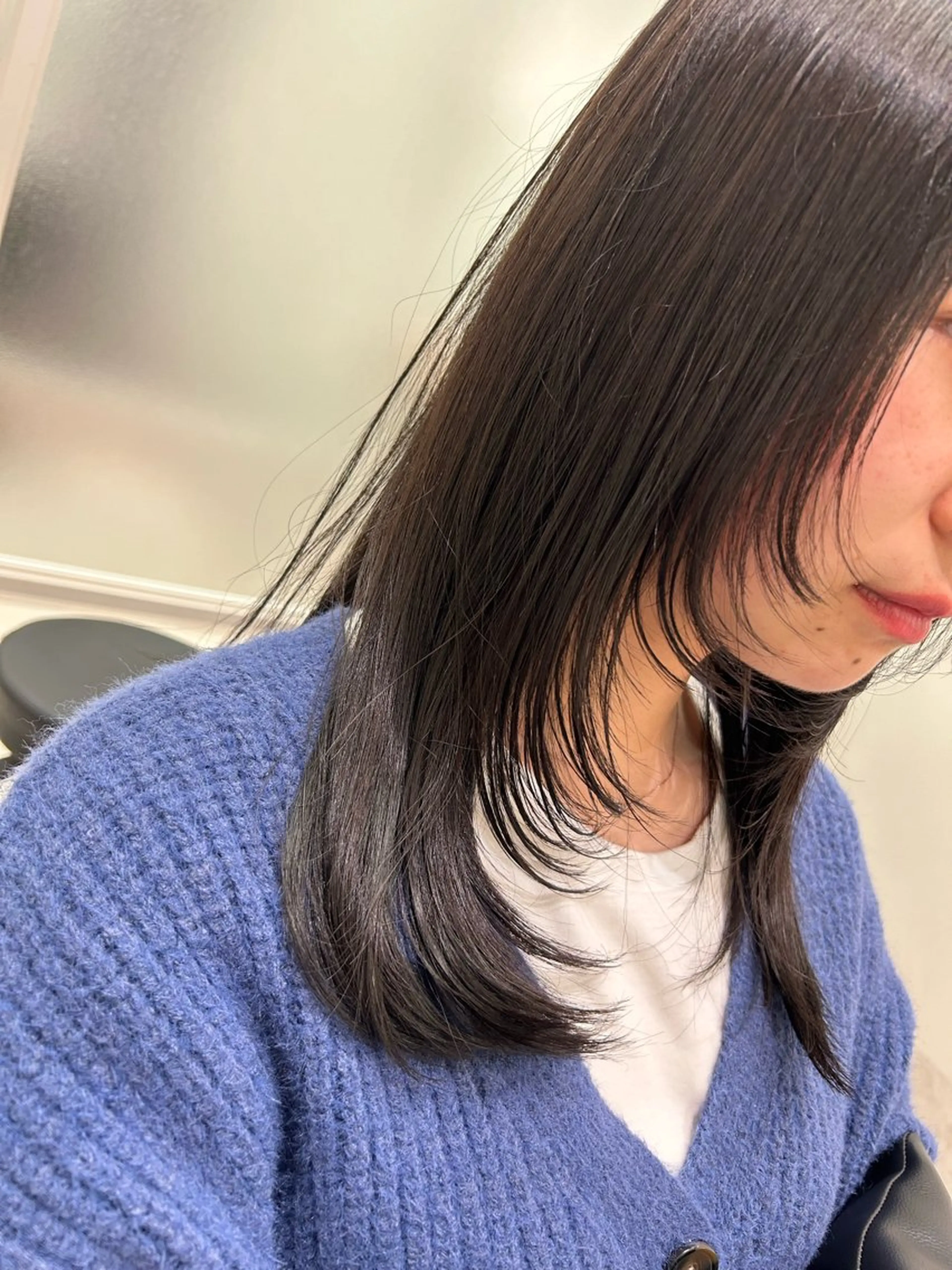 セミロング レイヤーカット 小顔カット 🌷MIREA🌷 LUANA 難波店のヘアスタイル