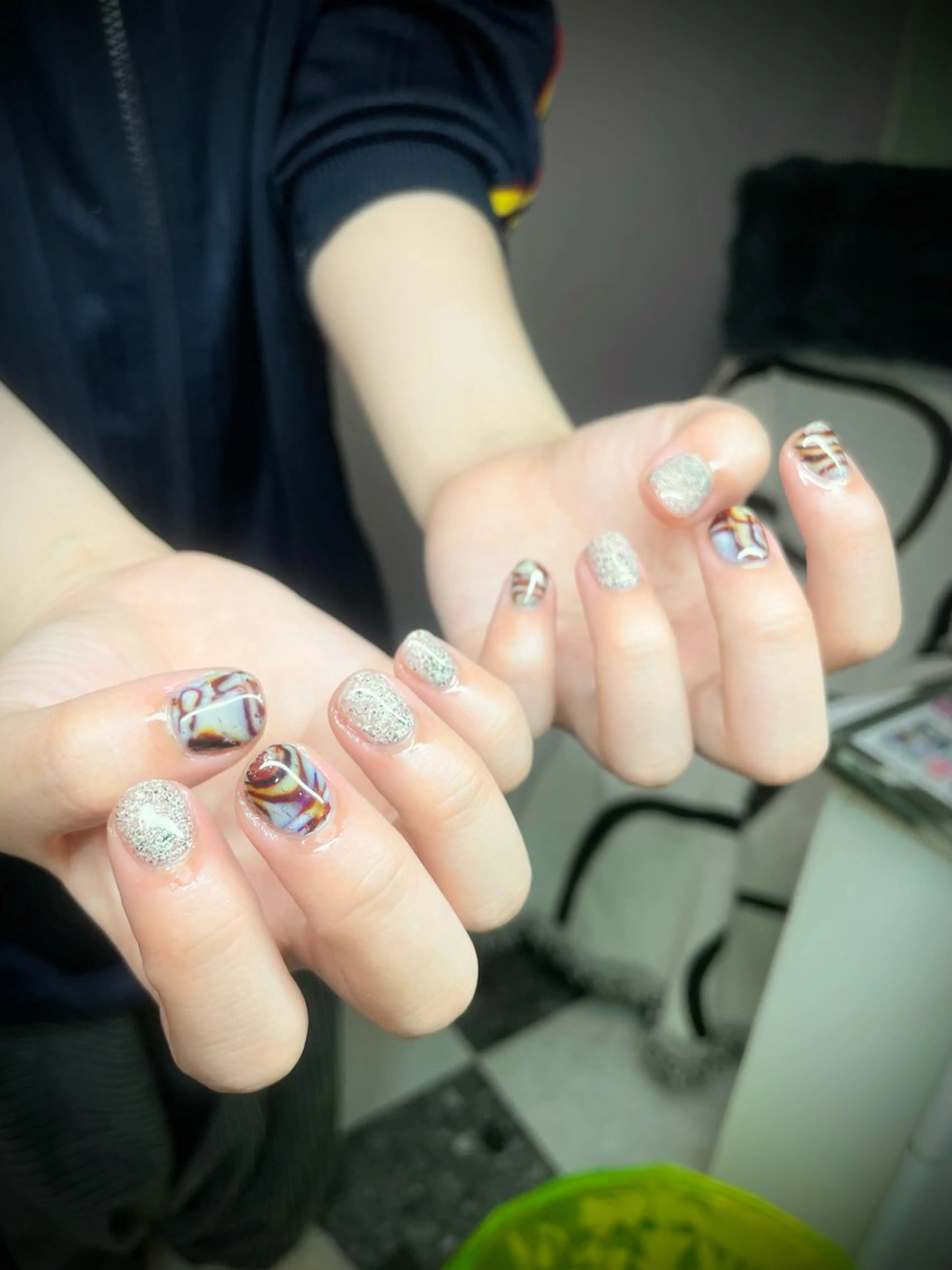 ネイル アートネイル ワンカラーネイル ハンドネイル posa nail モエミのネイルデザイン