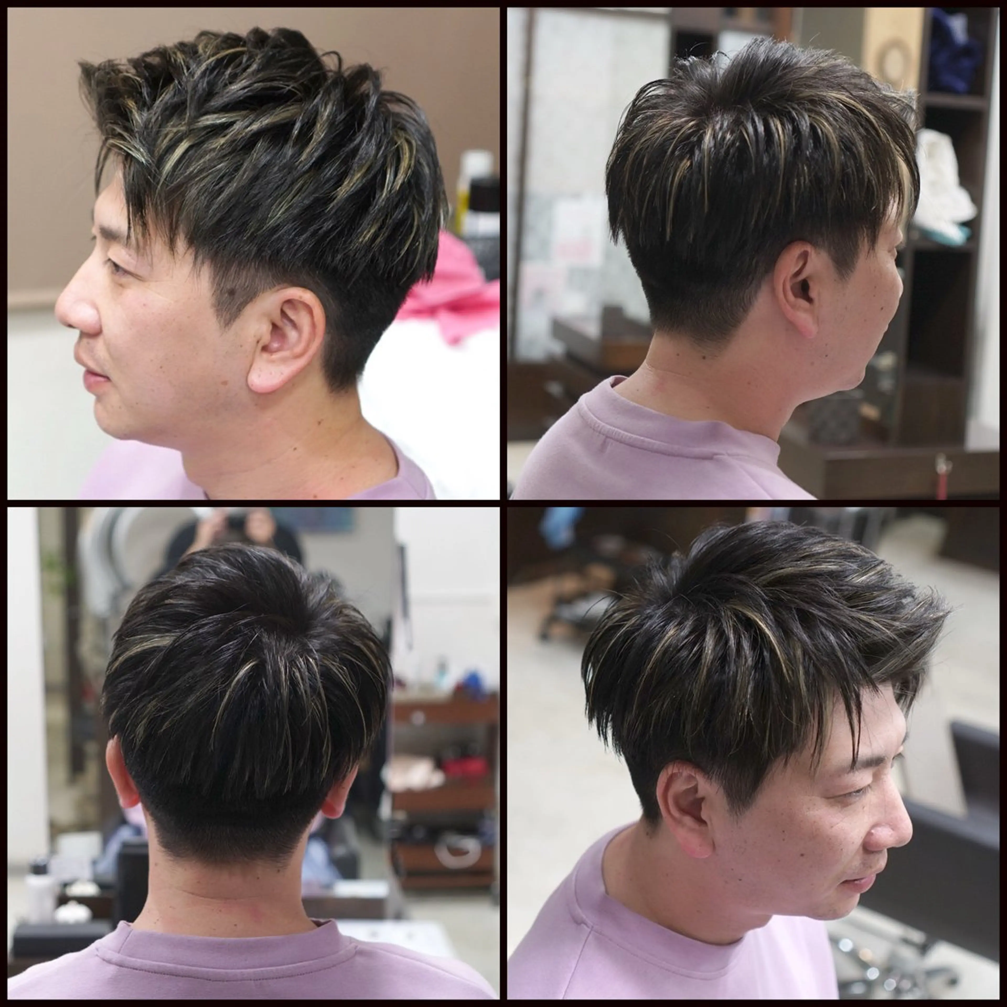 ショート カラー メンズ 中島 剛のヘアスタイル