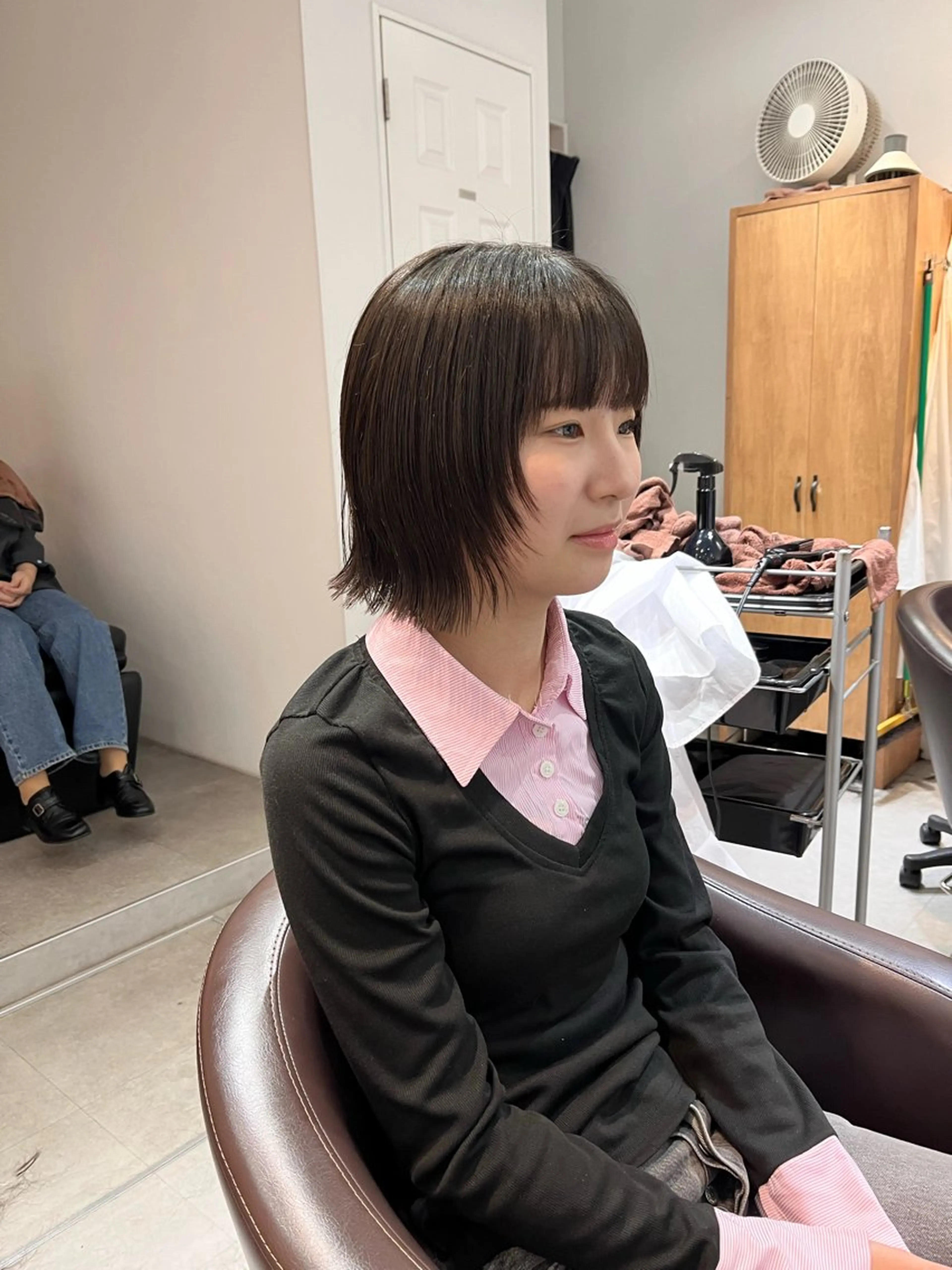 ショート カラー ボブレイヤー ボブ レイヤーカット カット ヘアカラー トリートメント ヘッドスパ 朝が楽なパーマ 🌱ショート/緒方椋のヘアスタイル