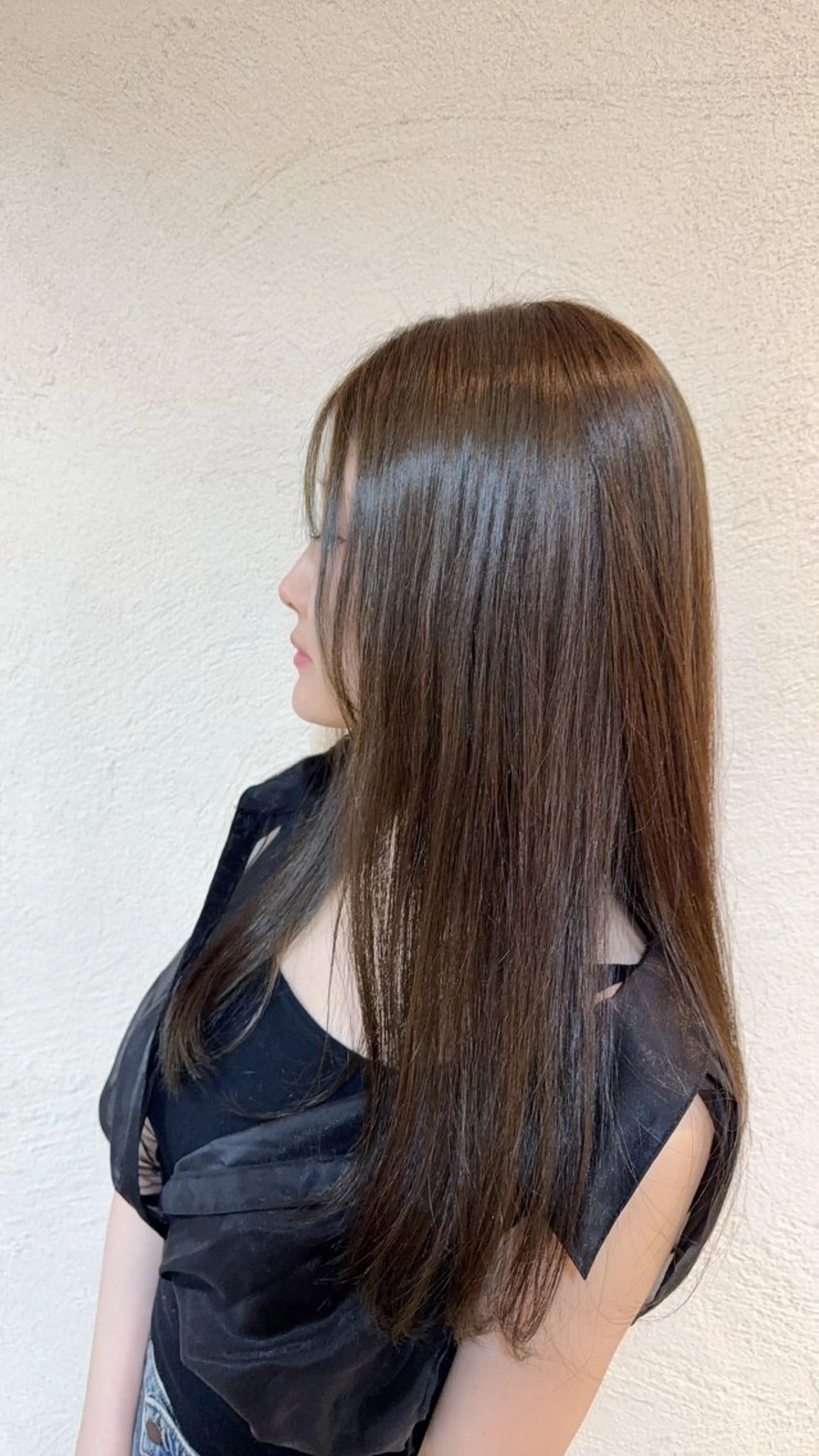 ロング カラー 透明感カラー グレージュ オリーブカラー オリーブグレージュ オリーブグレー カット ヘアカラー トリートメント 眞鍋 祐人のヘアスタイル