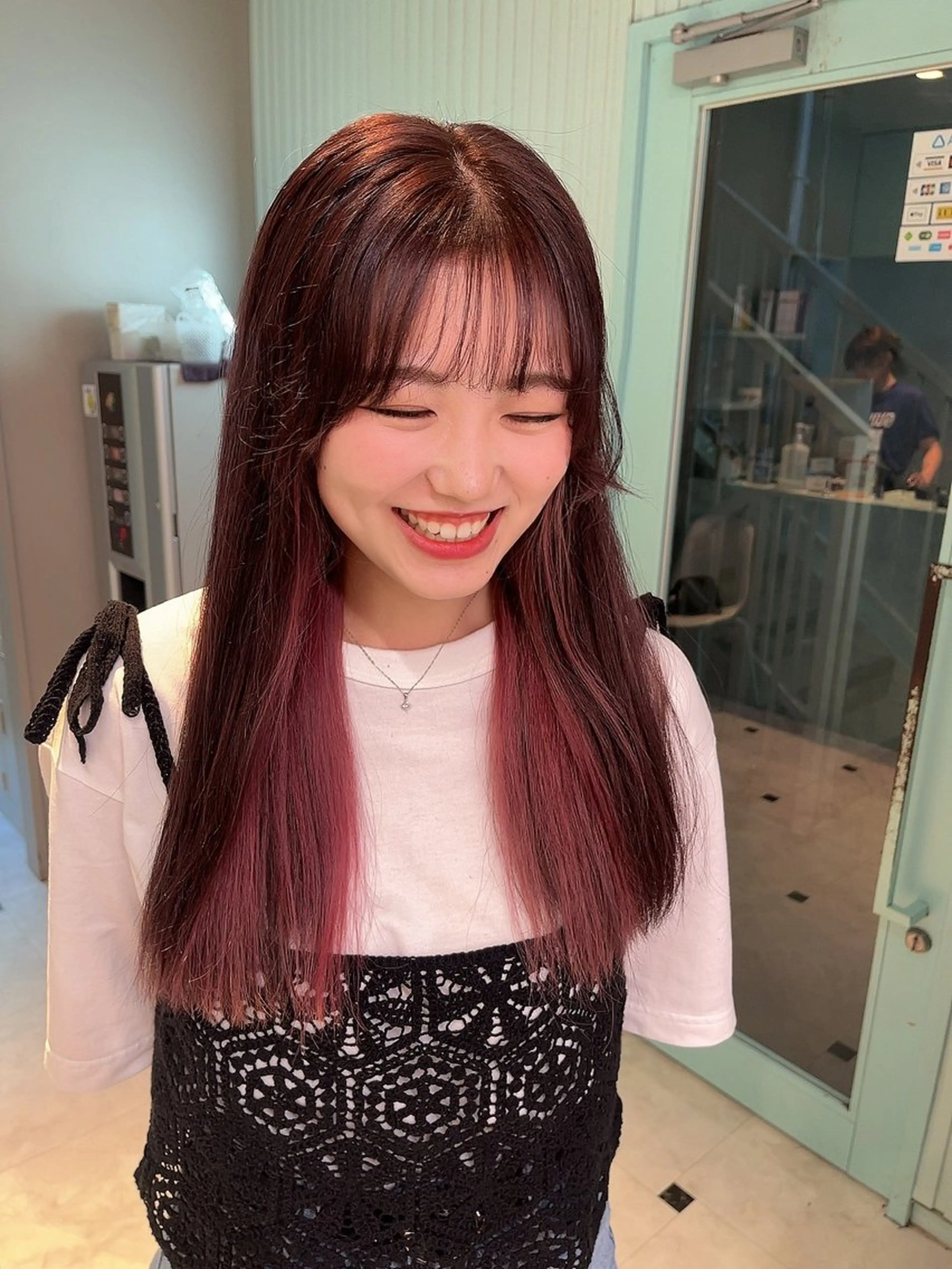 セミロング カラー ヘアアレンジ 愛されカラー🩷 はるなのヘアスタイル