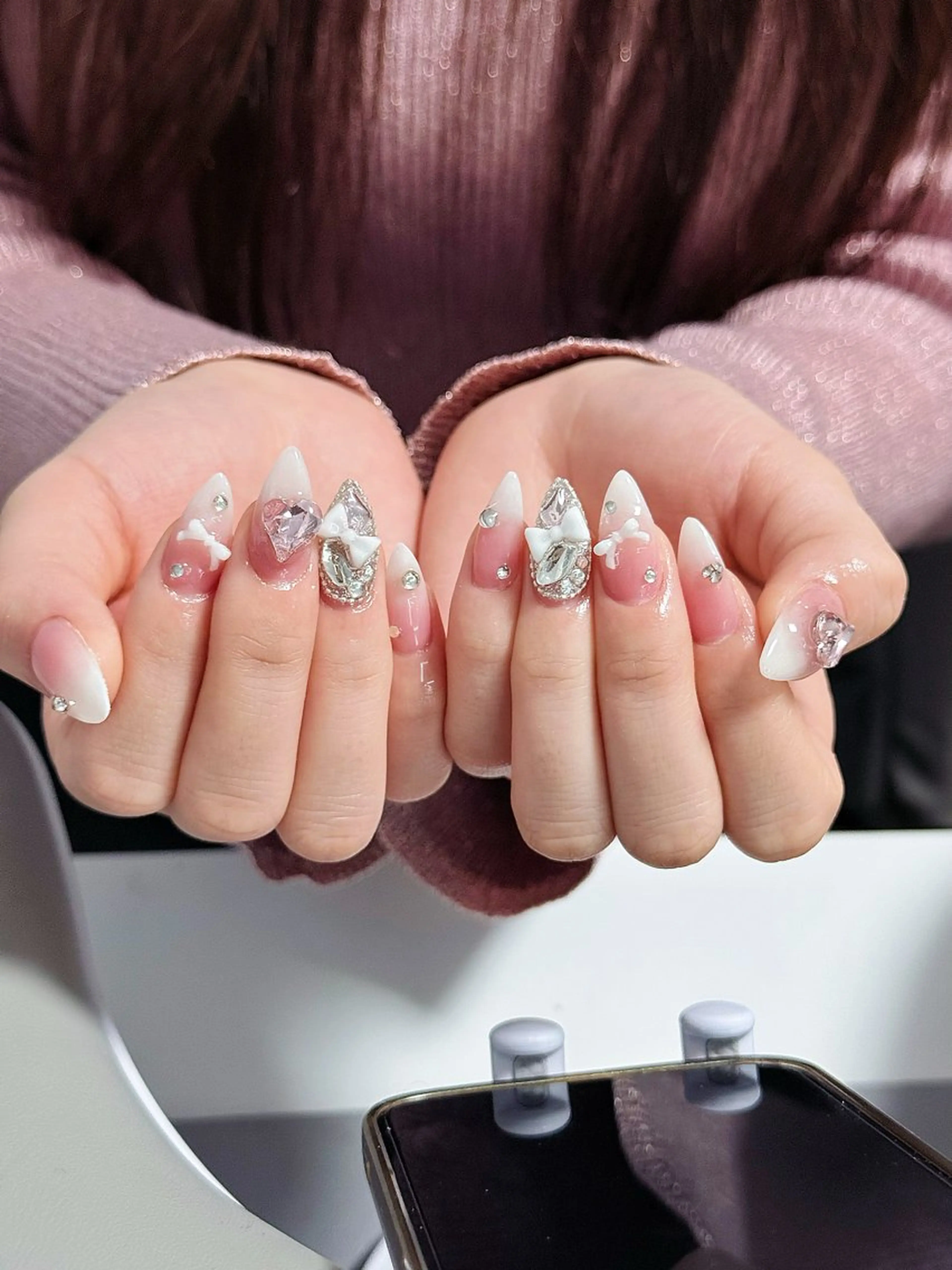 ネイル アートネイル グラデーション ネイルチップ ハンドネイル Kitty Nailのネイルデザイン