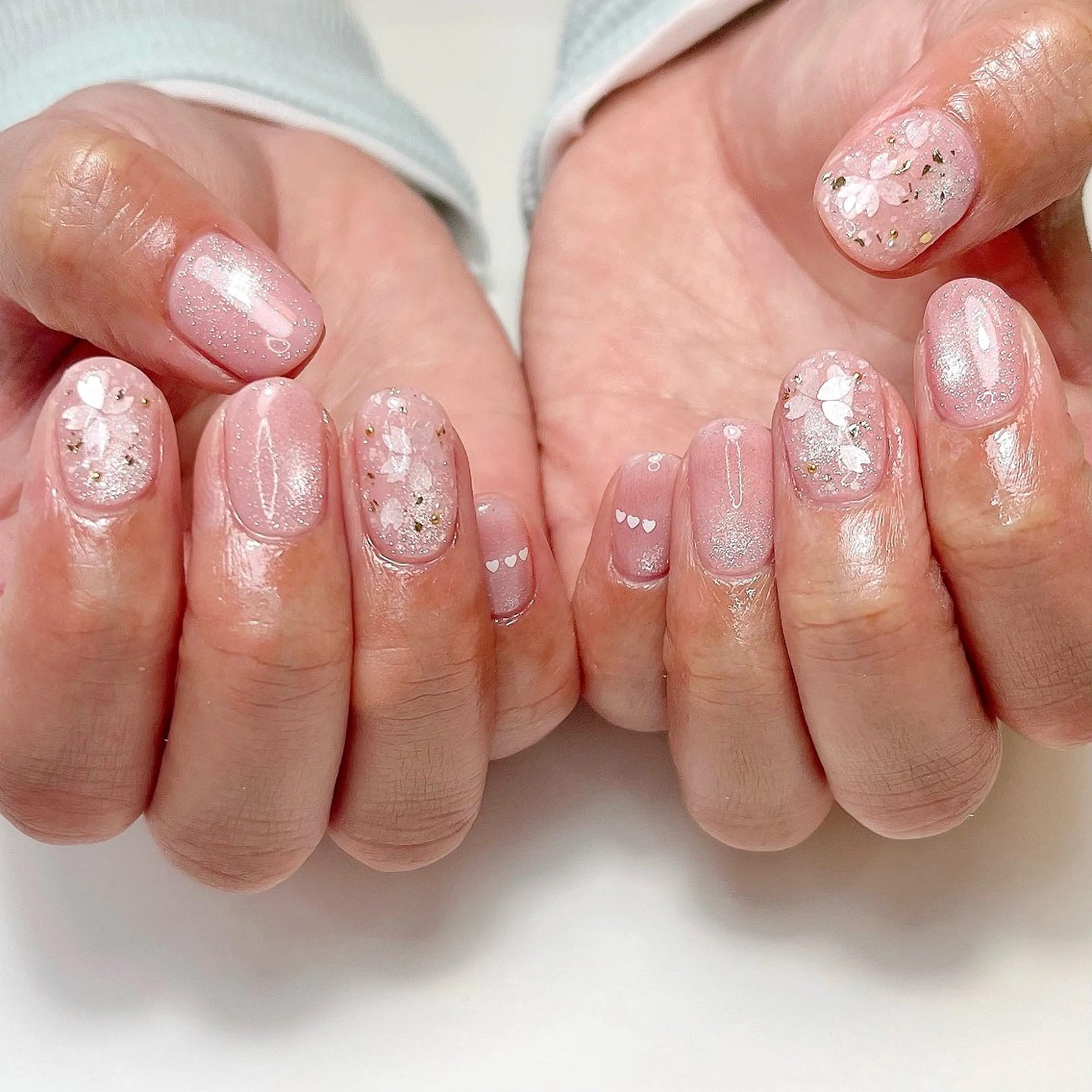 ネイル 桜ネイル ハンドネイル いちごパフェ ゆいのネイルデザイン