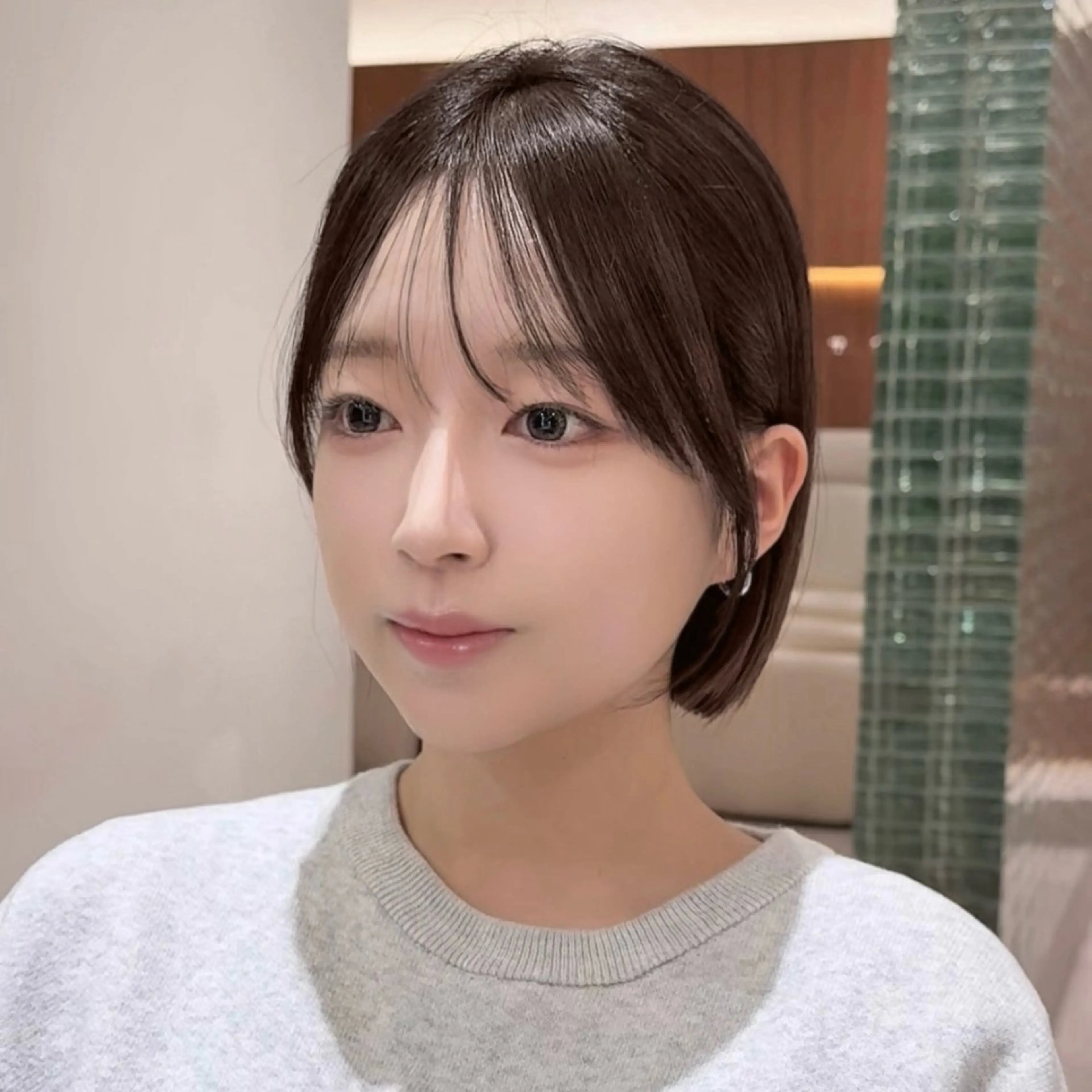 ミディアム パーマ 切りっぱなしボブ ショートボブ ボブレイヤー ボブ くびれヘア カット 縮毛矯正 田中航平/渋谷ボブ/ レイヤーボブのヘアスタイル