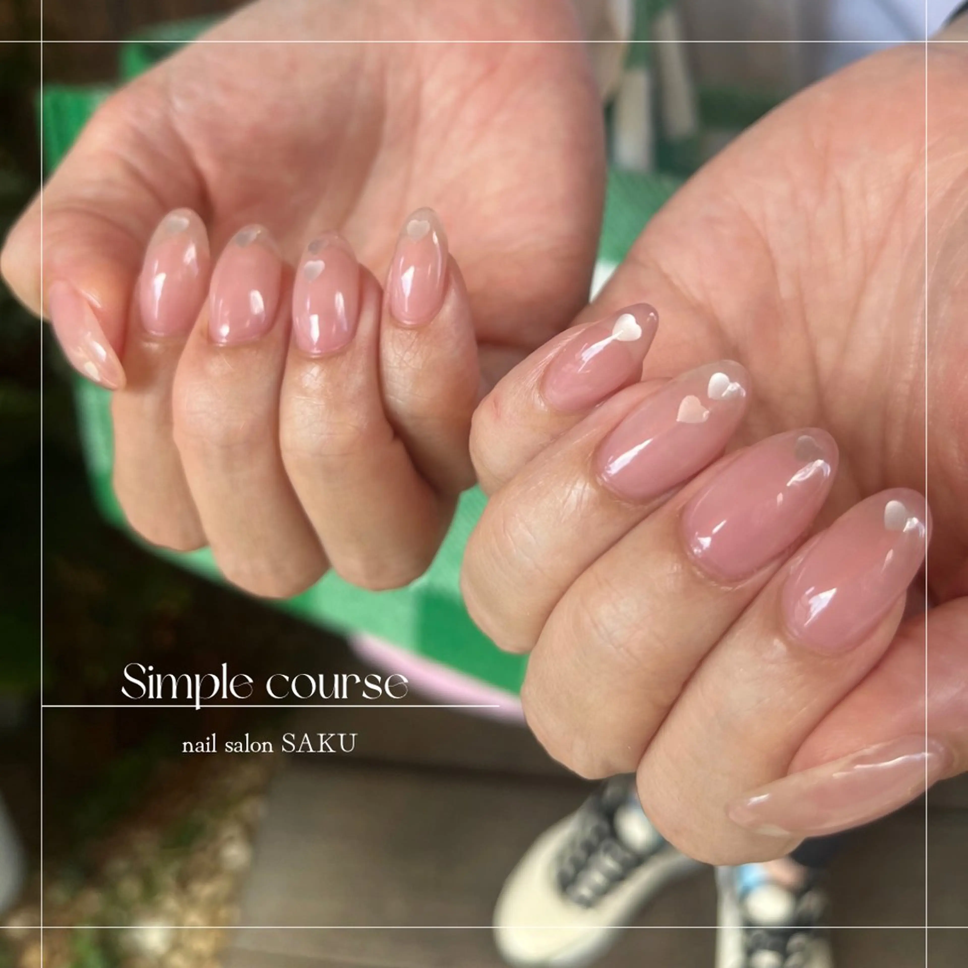 ネイル ニュアンスネイル シンプルネイル ハンドネイル SAKU nail 作島茜のネイルデザイン