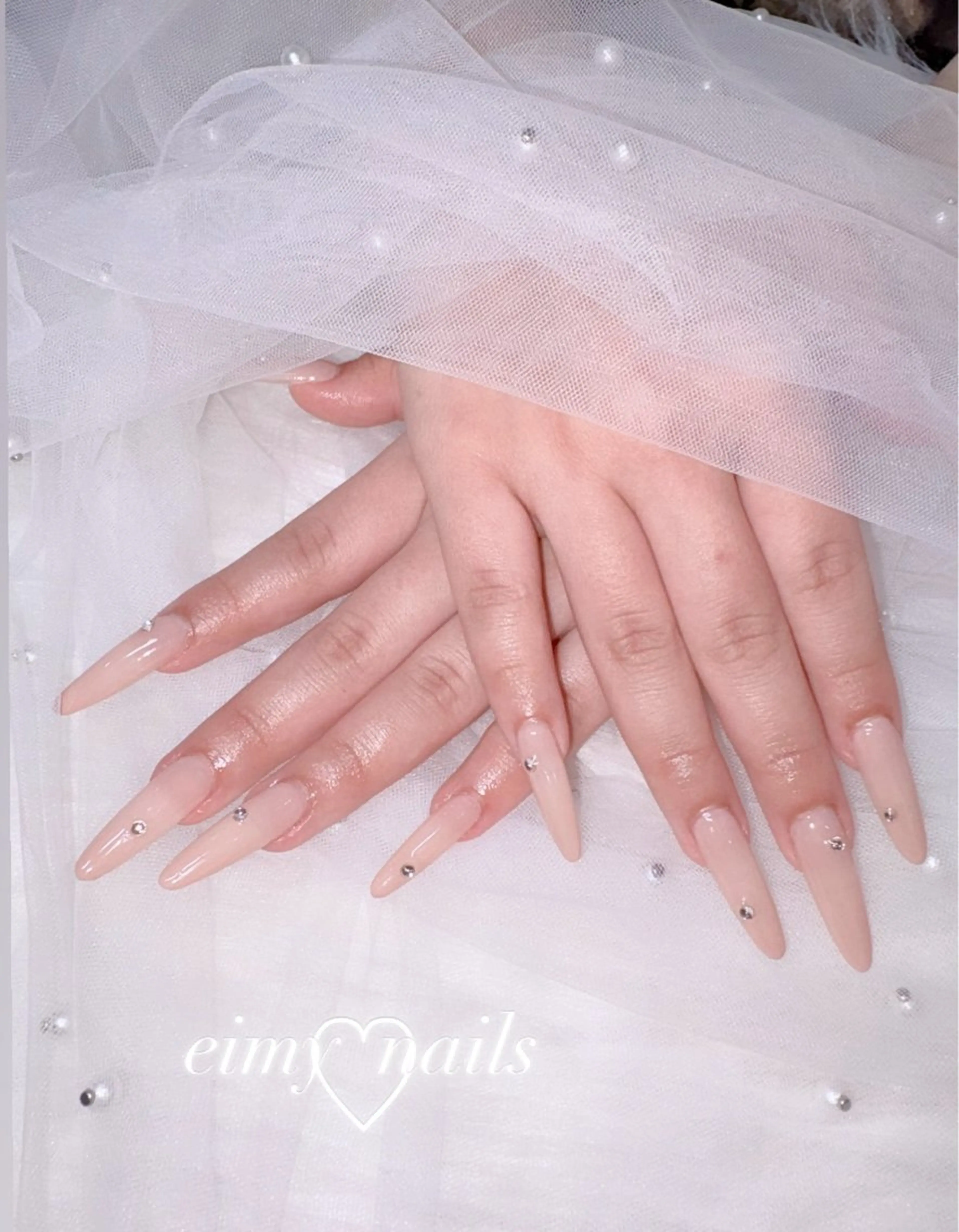 ネイル オフィスネイル ワンカラーネイル 春ネイル ネイルチップ ハンドネイル eimy nails♡のネイルデザイン