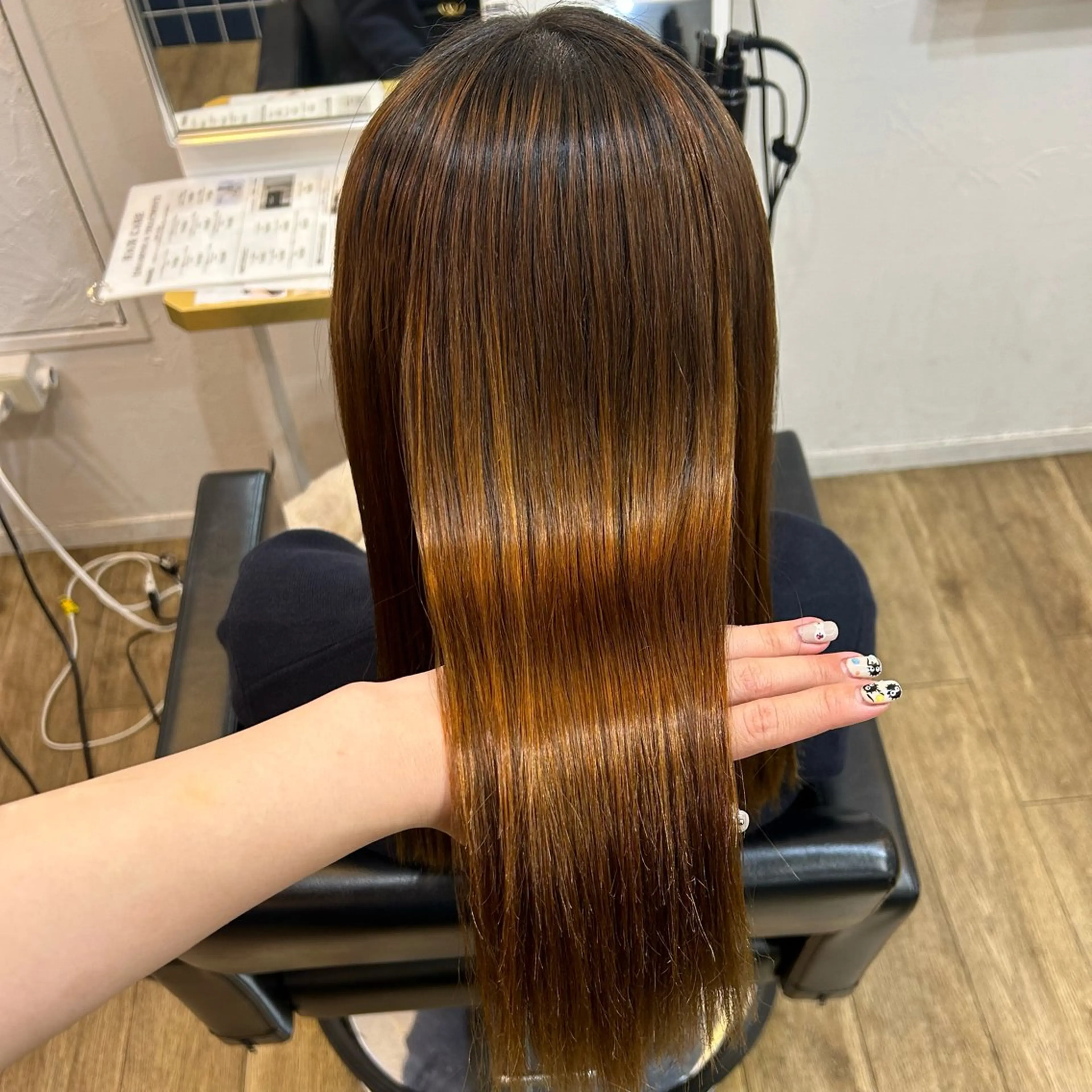 セミロング ボブ くびれヘア 顔周りカット 髪質改善 韓国風ヘア 縮毛矯正 ブリーチなしベージュ /ヘアセット/ミユのヘアスタイル