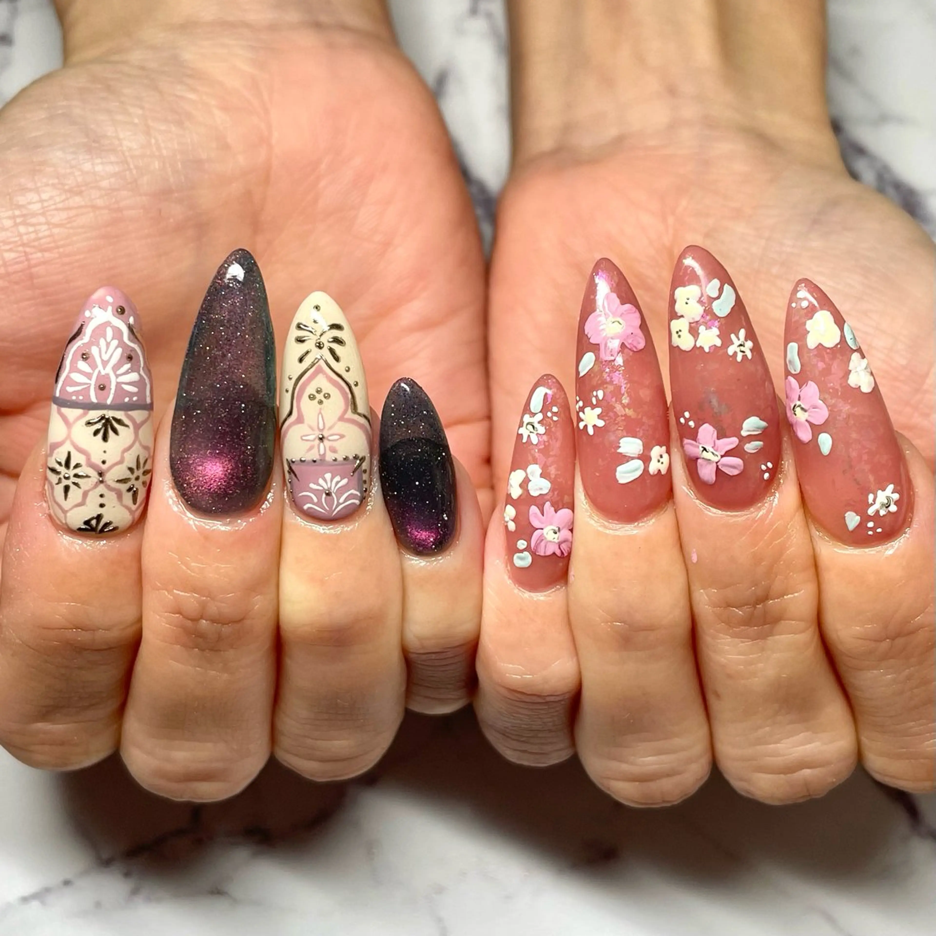 ネイル 持ち込み ハンドネイル Total Salon Vonita(トータルサロンヴォニータ)所属・Natsumi 𓂃𓈒𓏸𓍯のネイルデザイン