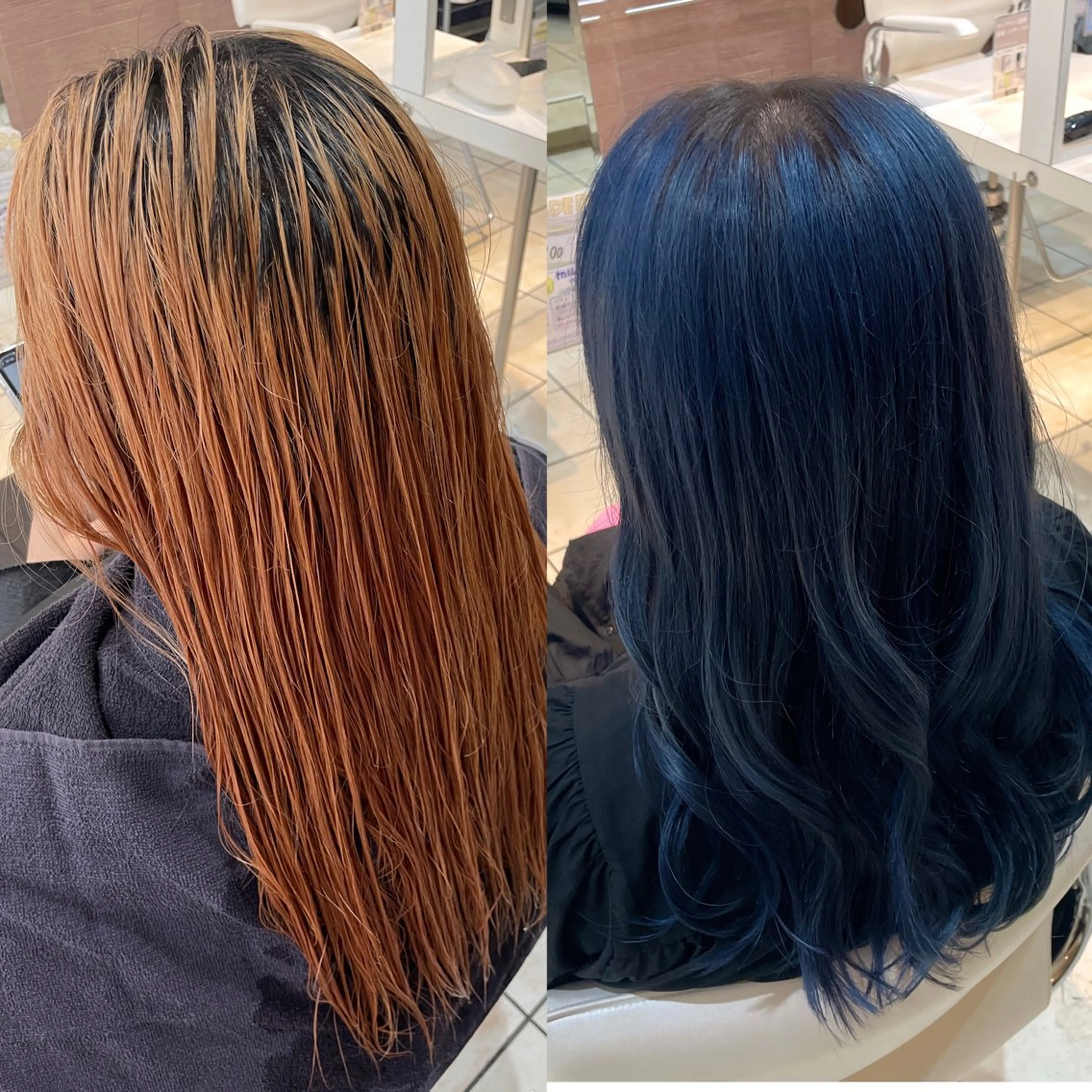 ロング カラー 伸ばしかけ ヘアカラー トリートメント ブリーチ/ヘアセット 【𝙍𝙞𝙣𝙤】のヘアスタイル