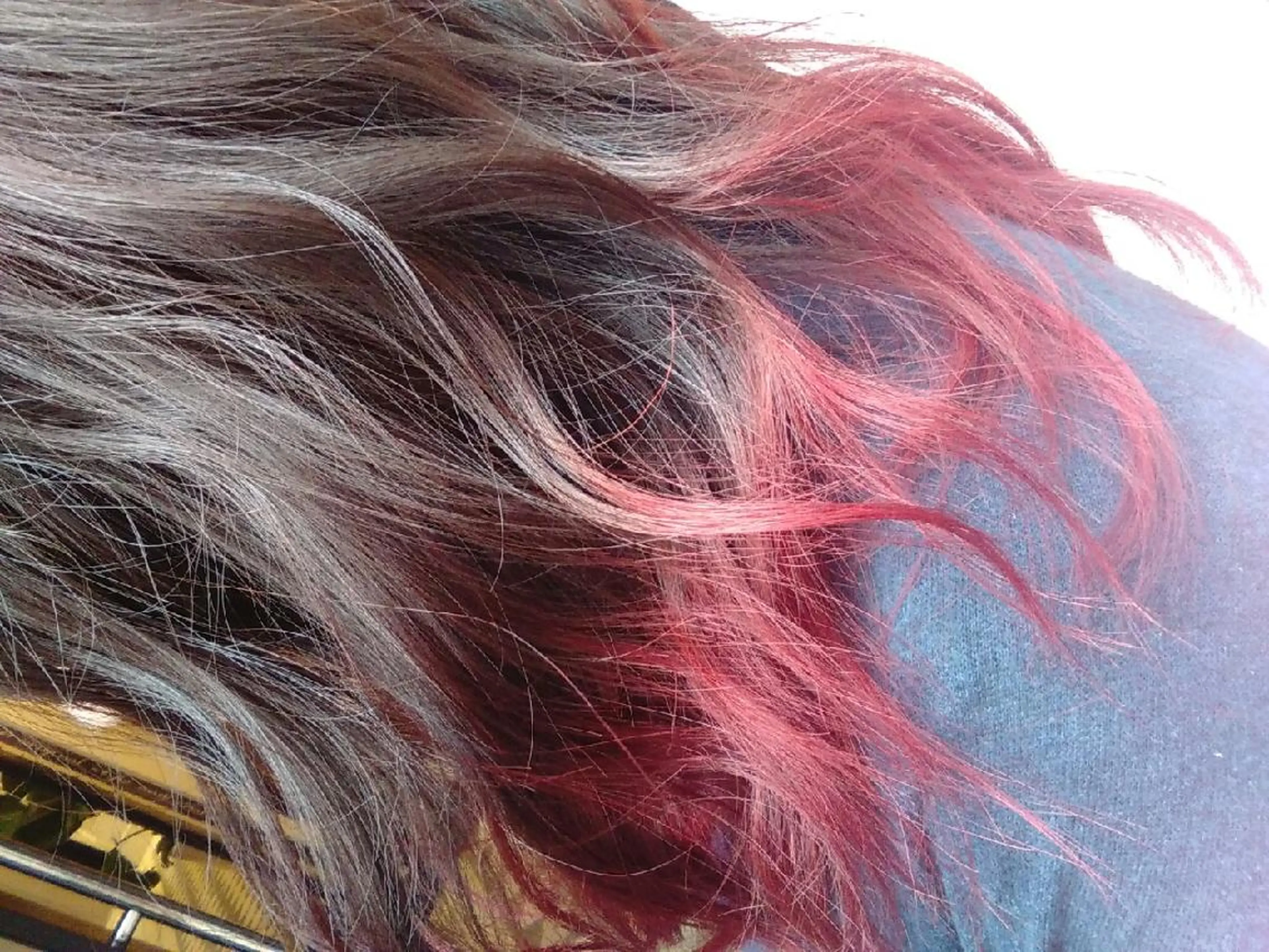 セミロング カラー ヘアアレンジ グラデーションカラー レッドカラー Ma ruのヘアスタイル