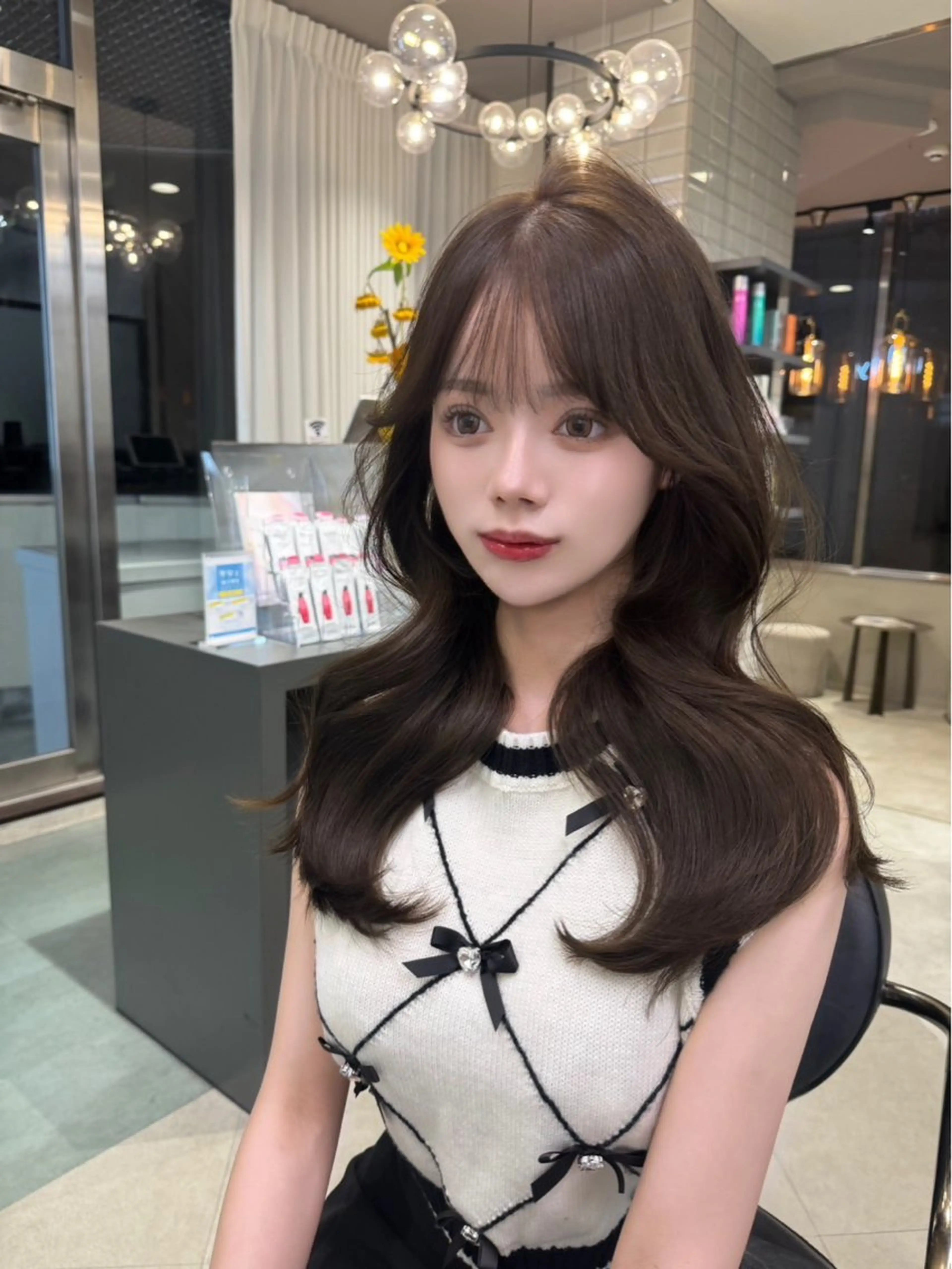 ロング 韓国風ヘア ロング 似合わせカット votan lilleyのヘアスタイル