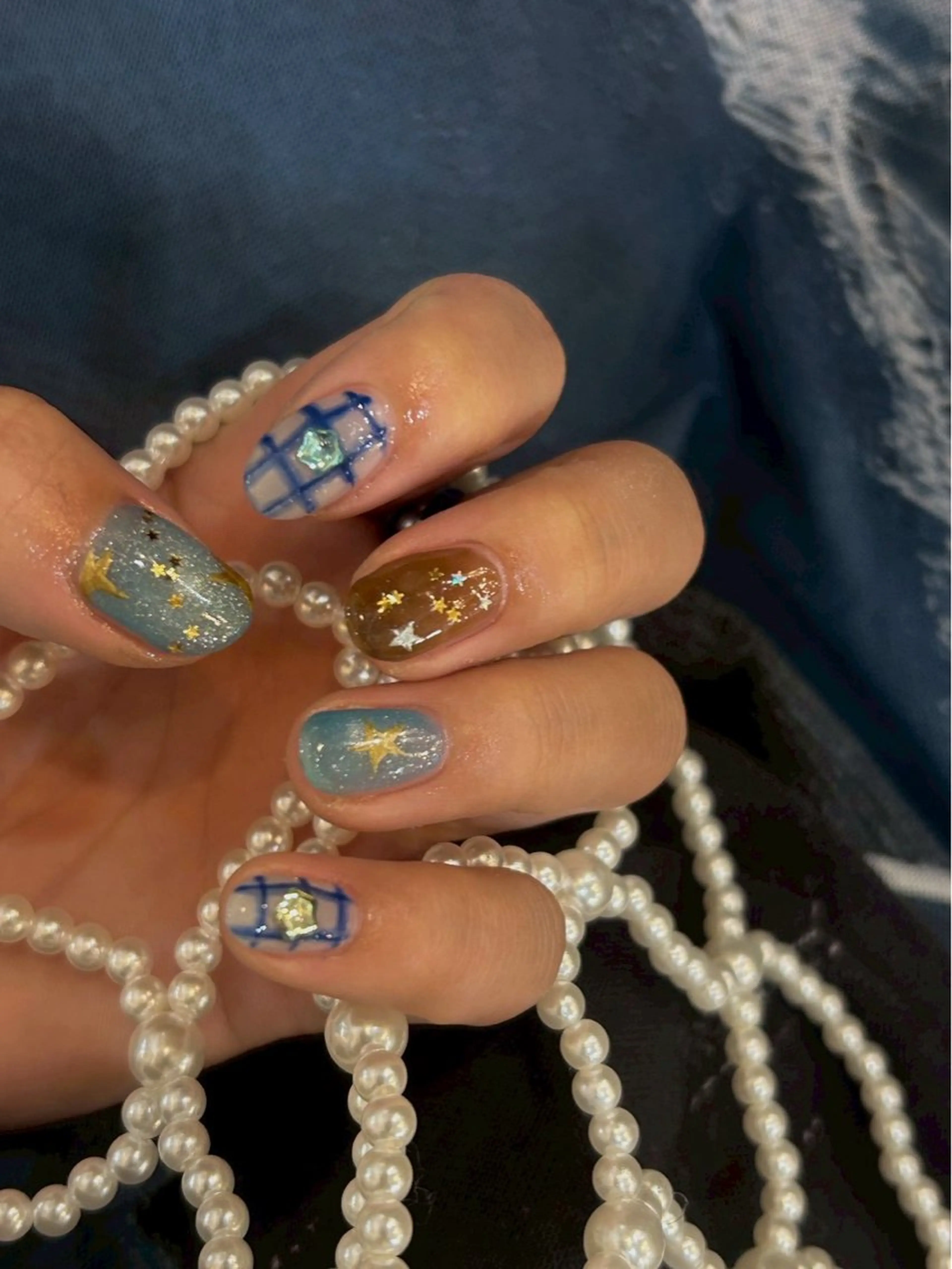 ネイル ハンドネイル ハンドケア 個性派✴︎ｼﾞｬｹ写 ﾈｲﾙ🦋mire-のネイルデザイン