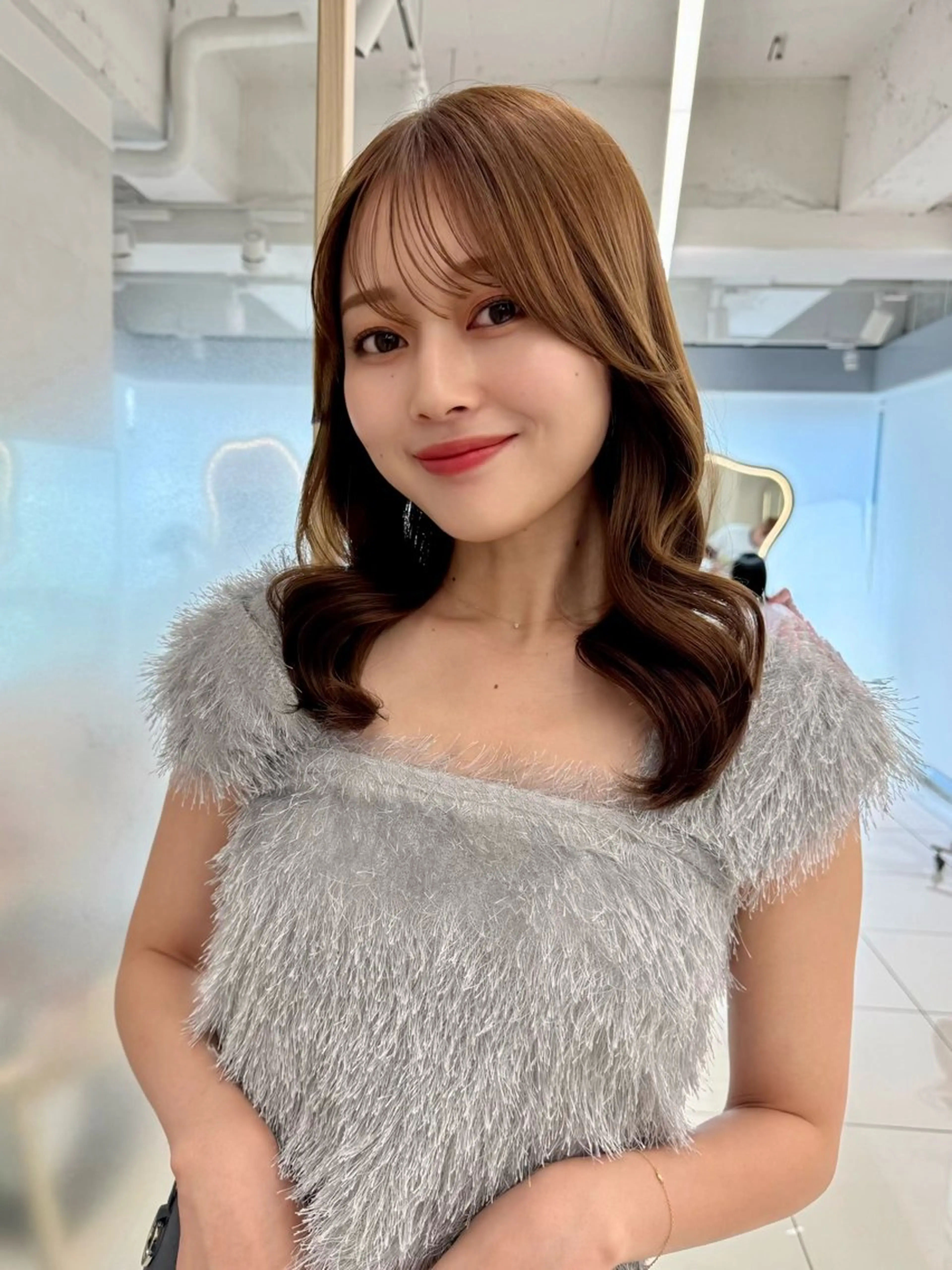 セミロング 顔周り🇰🇷韓国 レイヤー/いづみ💞のヘアスタイル