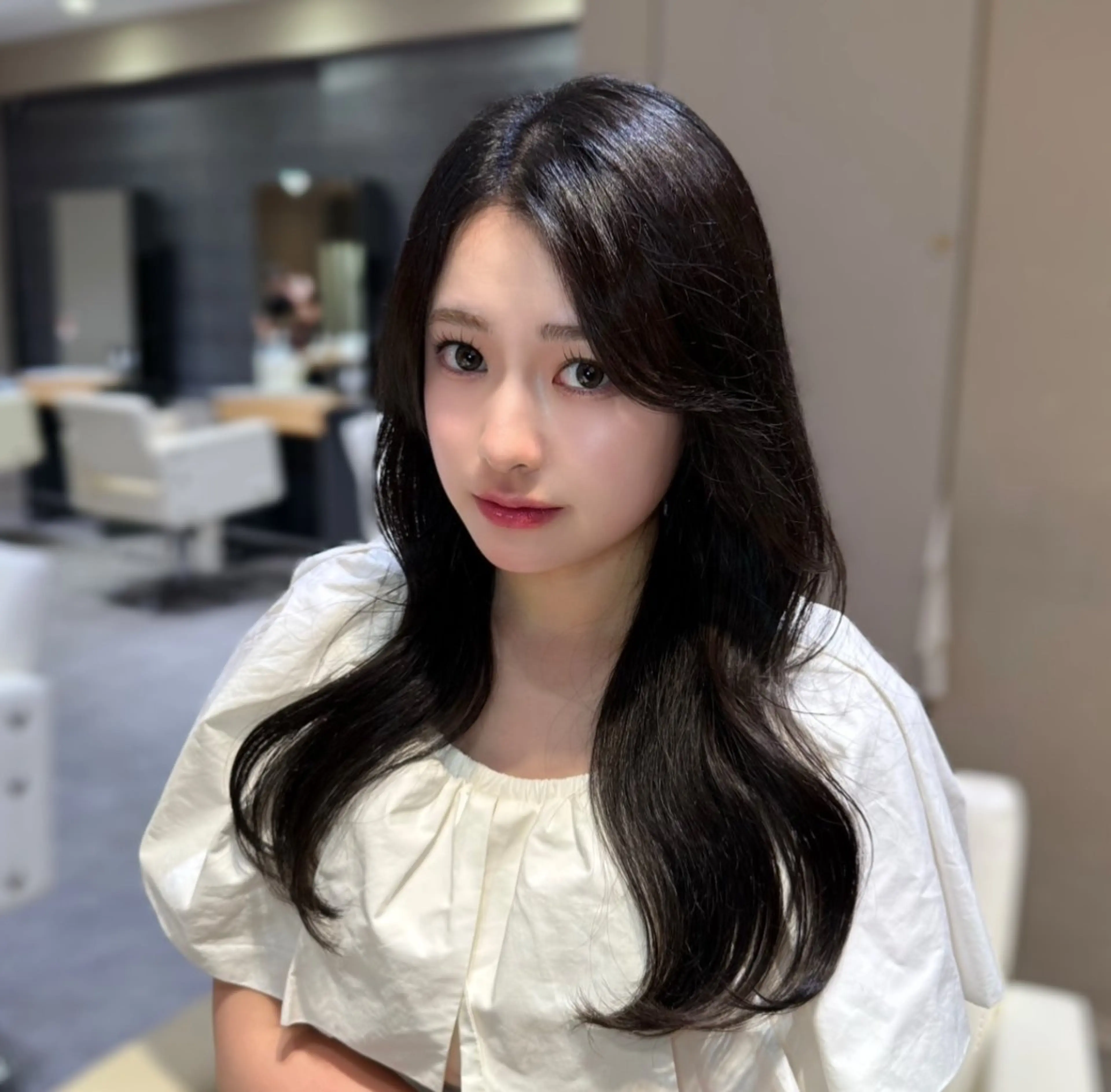 ロング カット ヘアカラー トリートメント 谷 亜澄のヘアスタイル