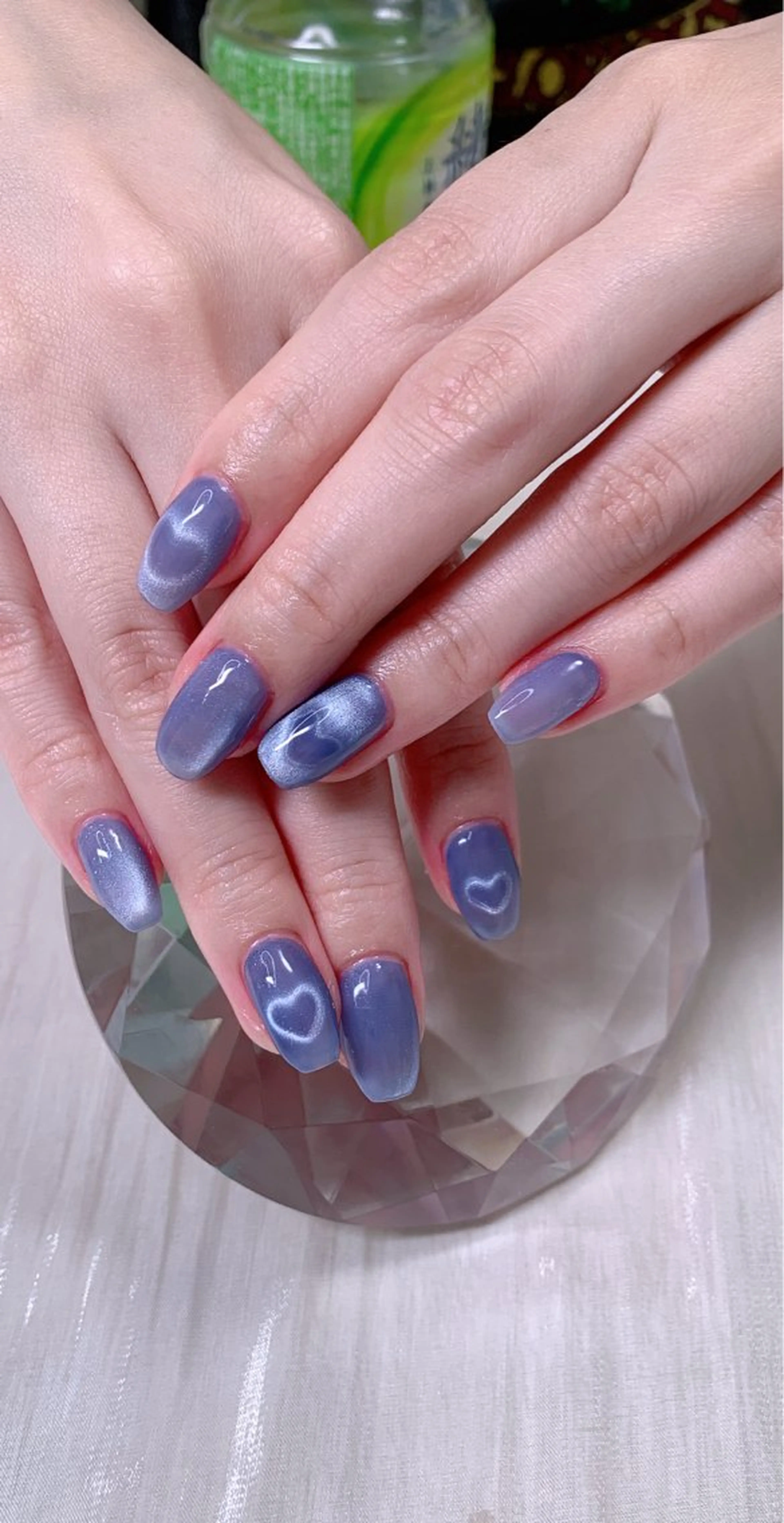 ネイル ハート キラキラネイル マグネットネイル ビー玉ネイル Cute Tips nailのネイルデザイン