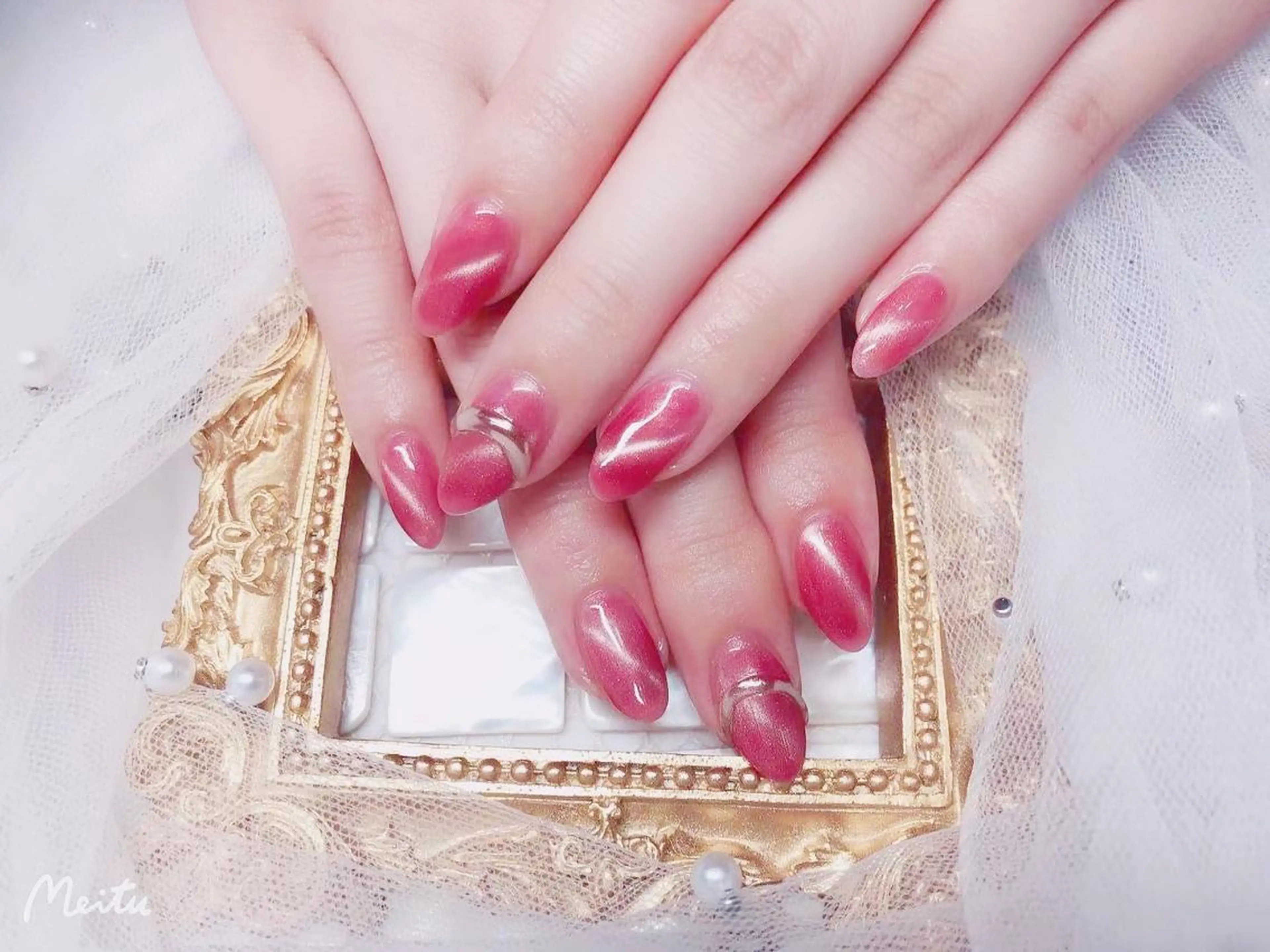 ネイル ハンドネイル マジック ミラーのネイルデザイン