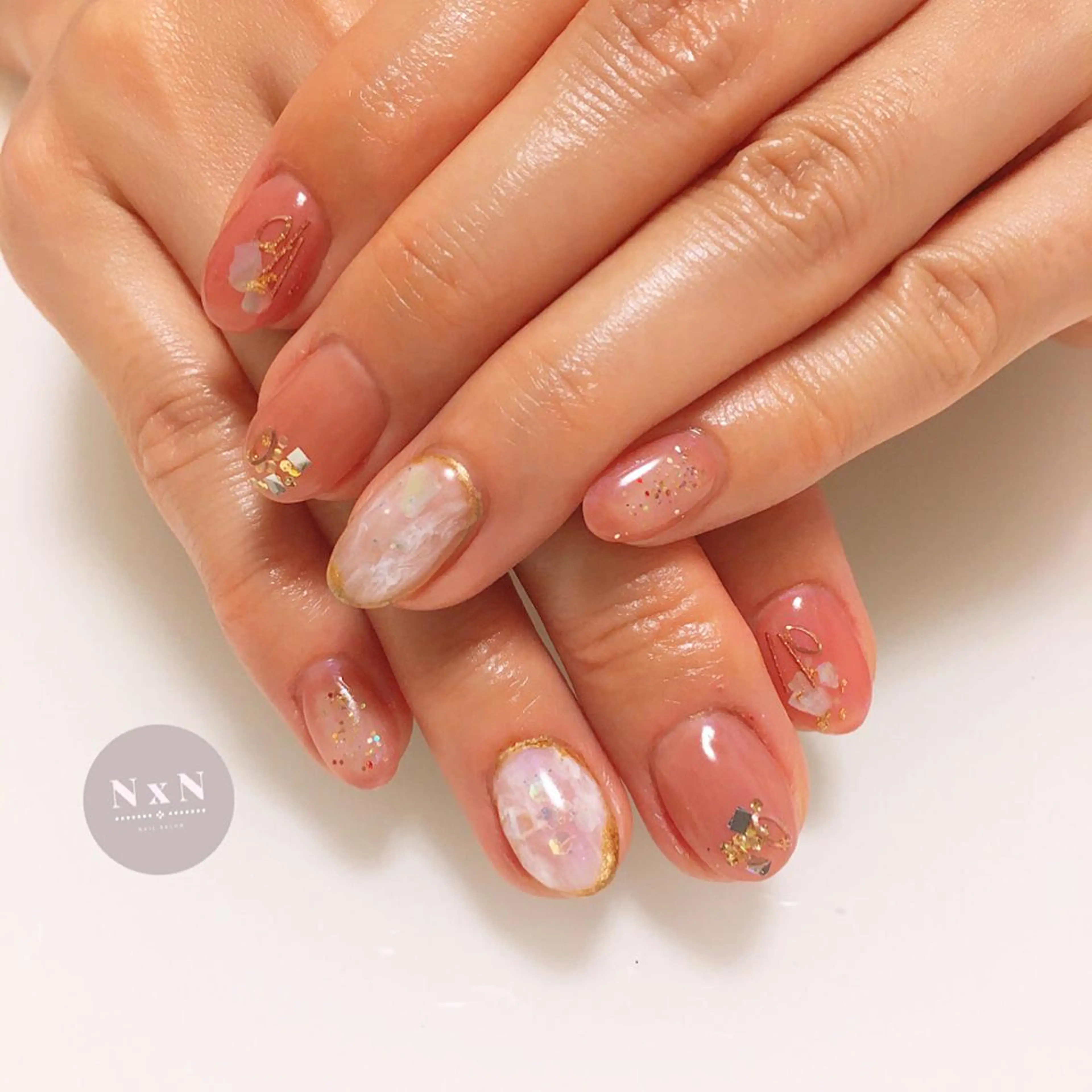 ネイル ジェルネイル ぷっくりネイル nail salon N×Nのネイルデザイン