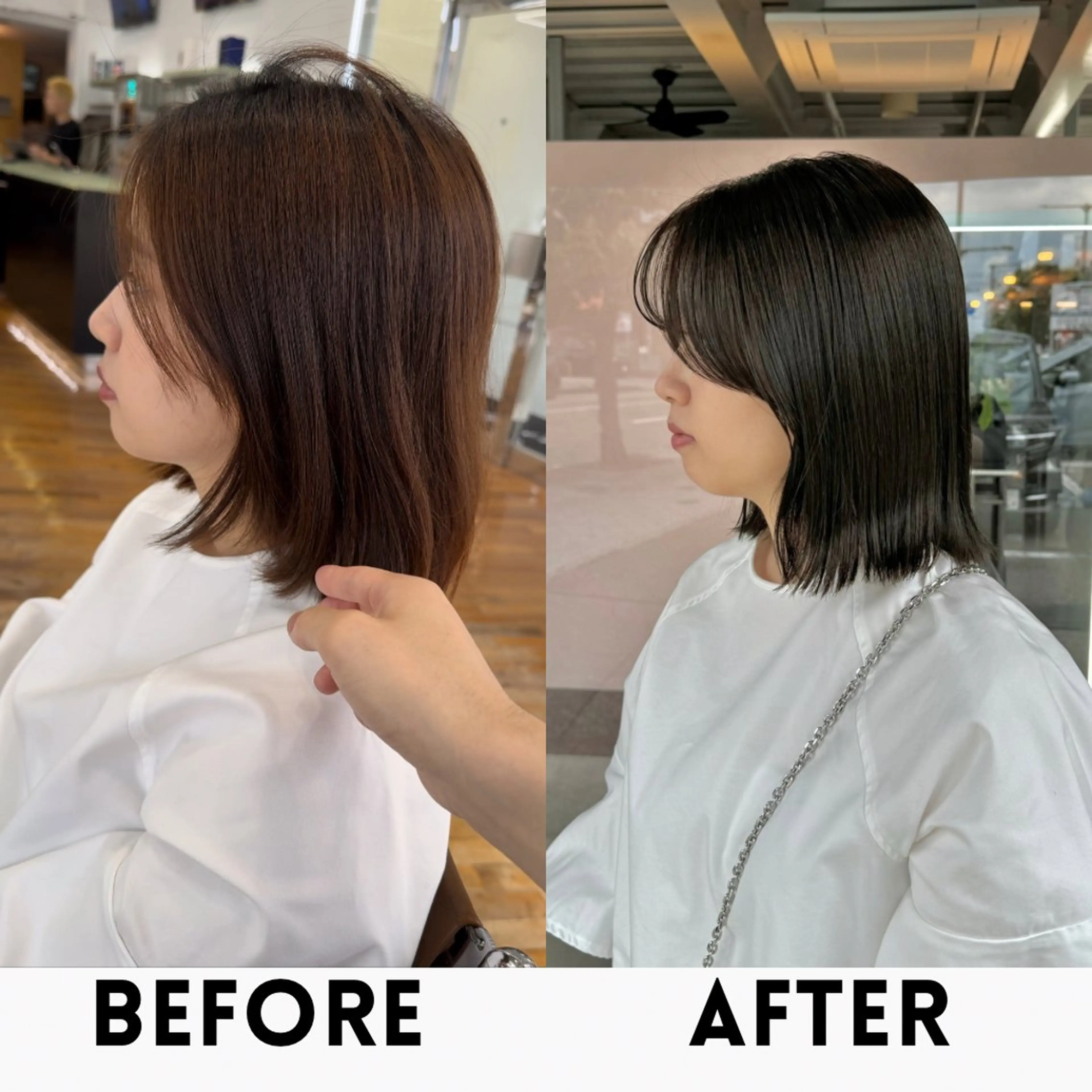 ショート カラー ナチュラルに目を惹く デザイン/KOHNOのヘアスタイル