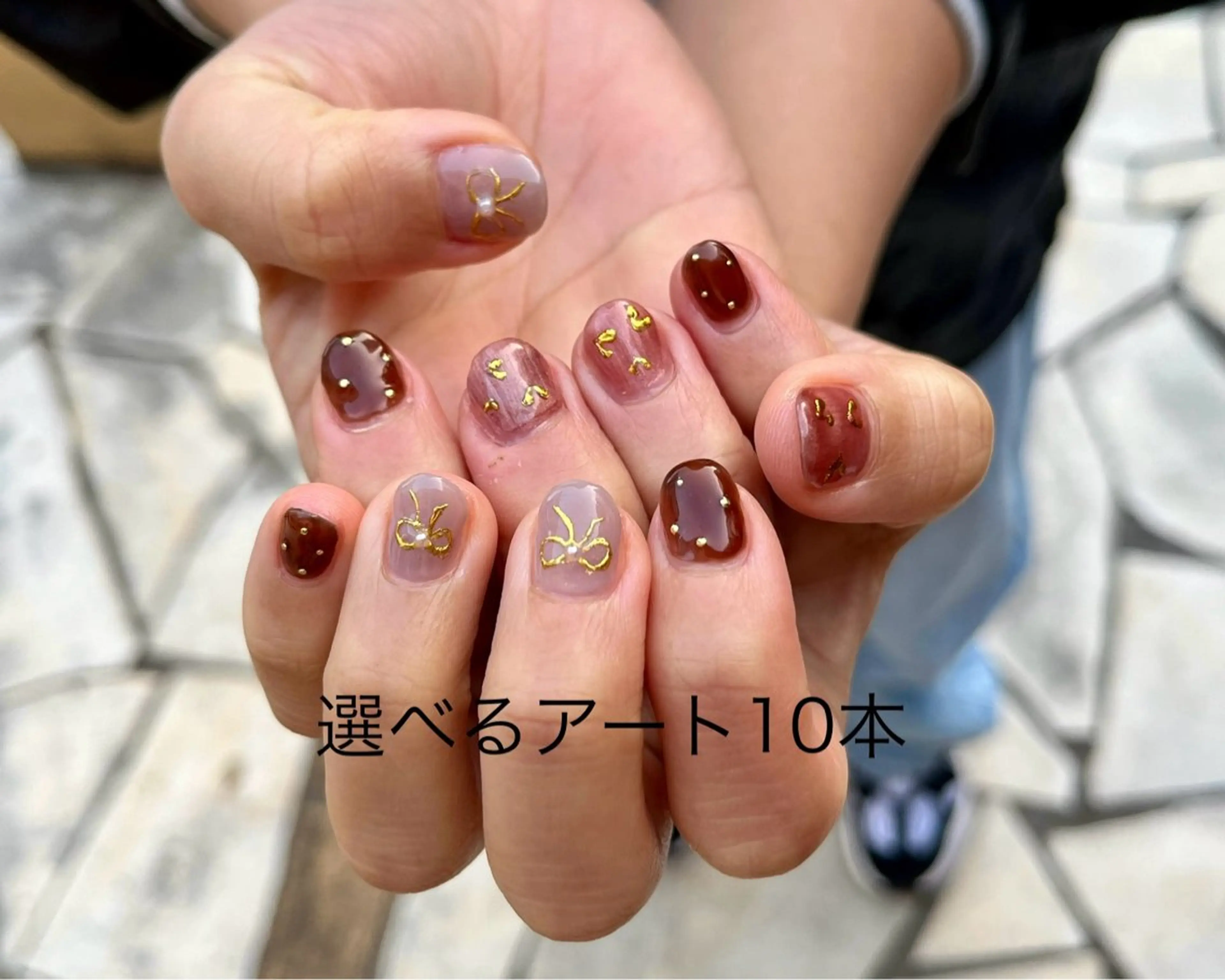 ネイル tsumeya ゆるかわ手描きネイルのネイルデザイン