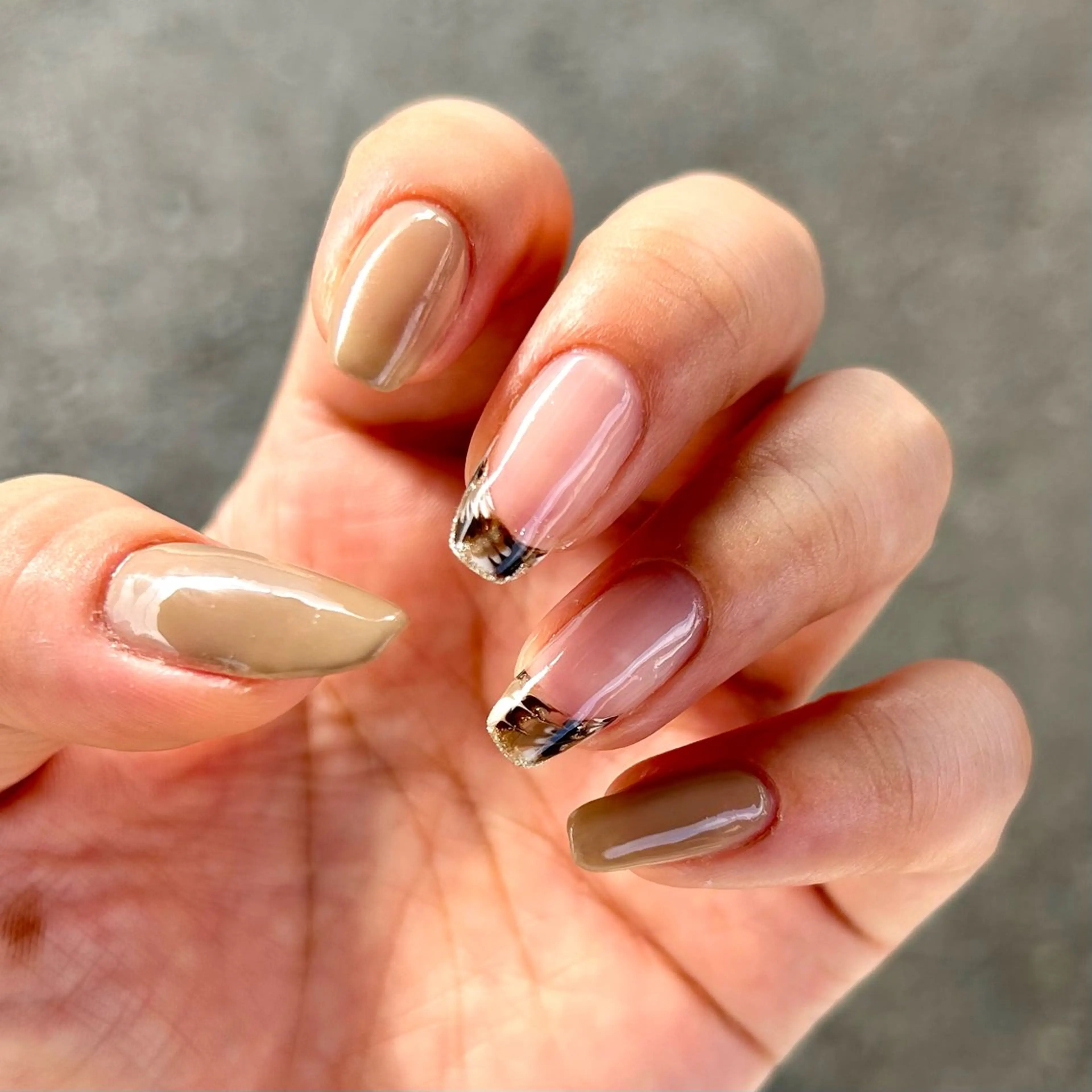 ネイル ピーコックネイル ショコラ 【hachi🌿】のネイルデザイン