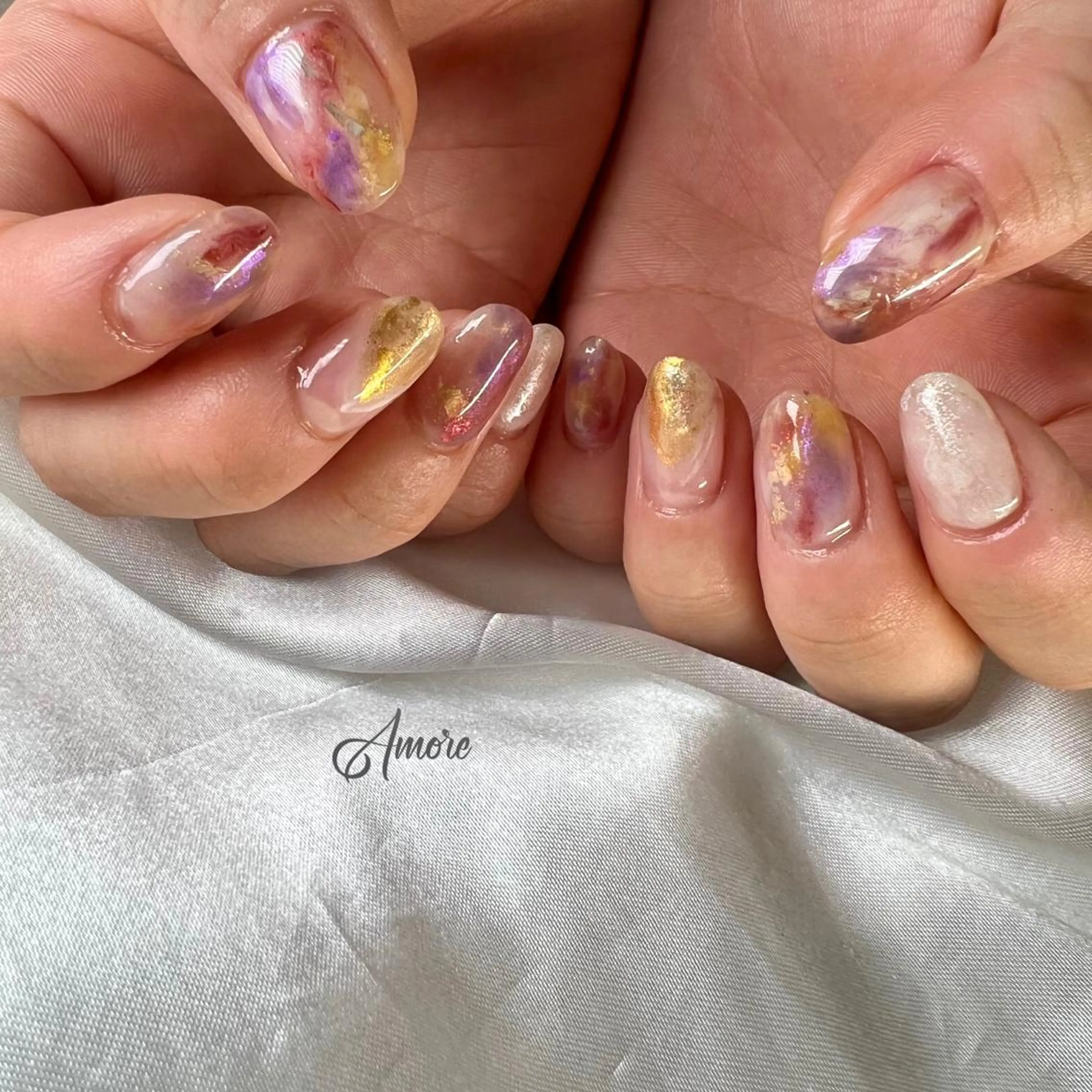 ネイル ジェルネイル 氷ネイル・うるうるネイル マグネットネイル ミラーネイル ニュアンスネイル You kyehwaのネイルデザイン