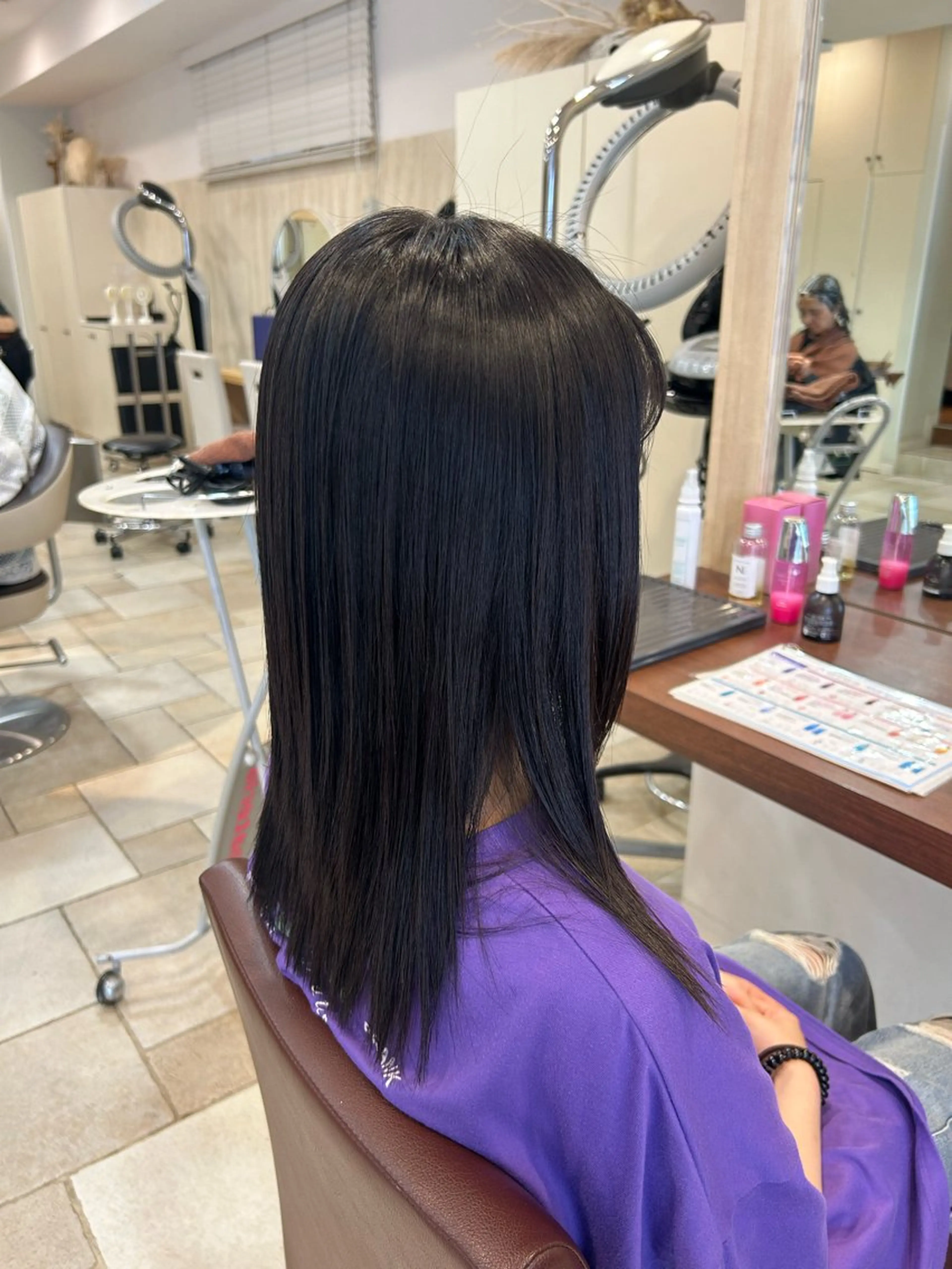 セミロング パーマ 縮毛矯正 脇野 真琴のヘアスタイル