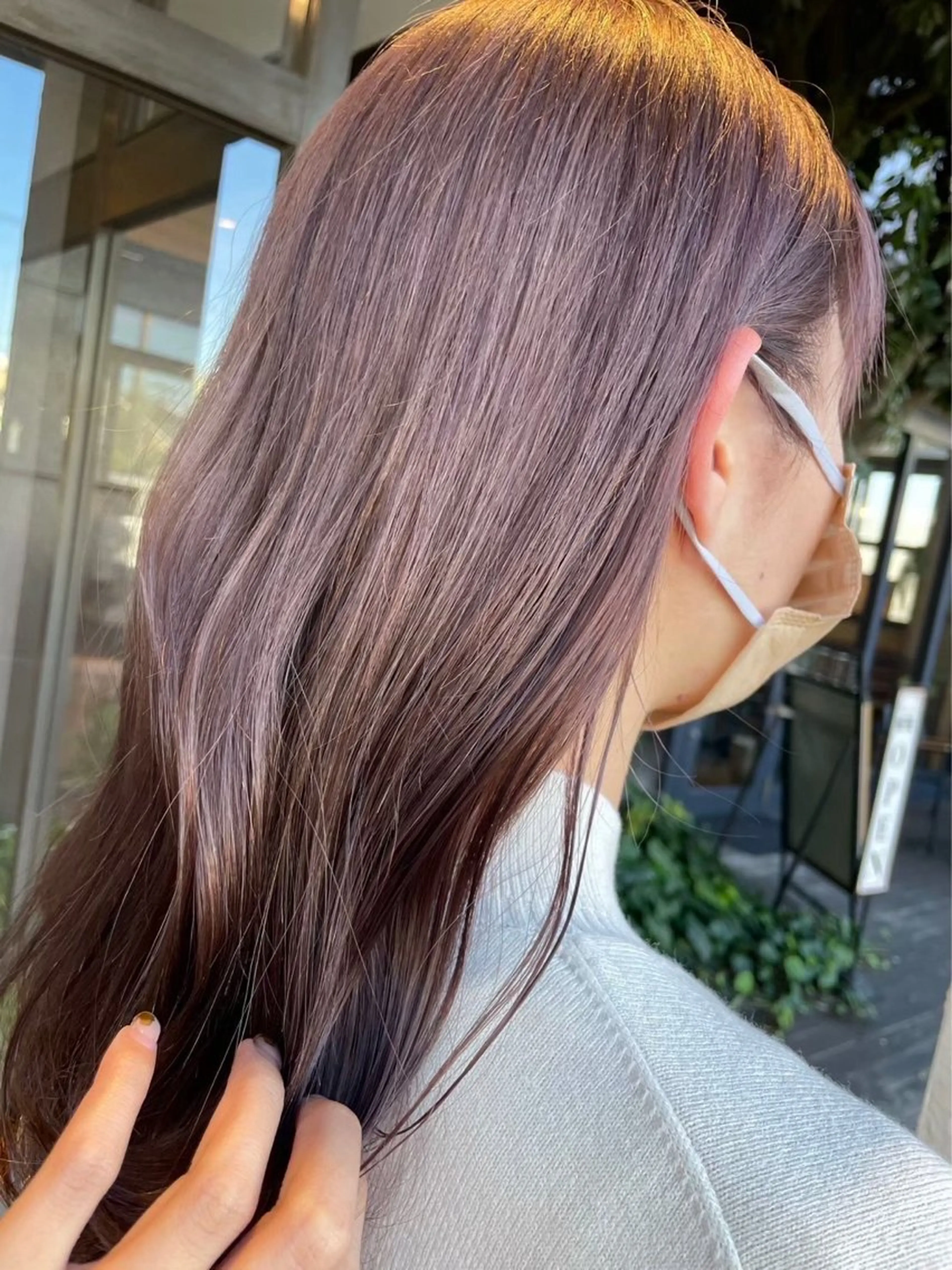 セミロング カラー 赤み消しカラー 🩵かりんのヘアスタイル