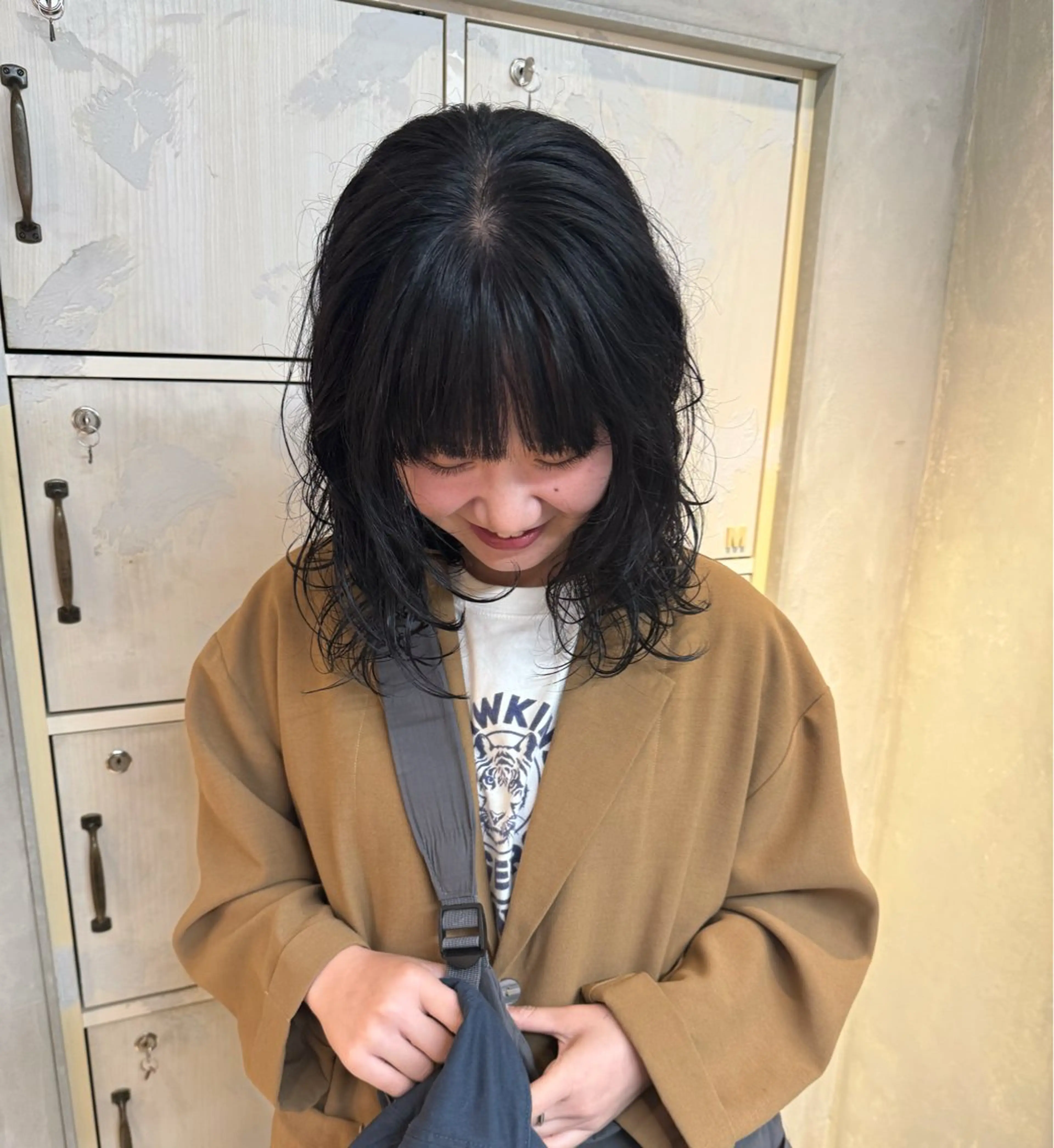 ミディアム パーマ 透明感カラー ☆akoのヘアスタイル