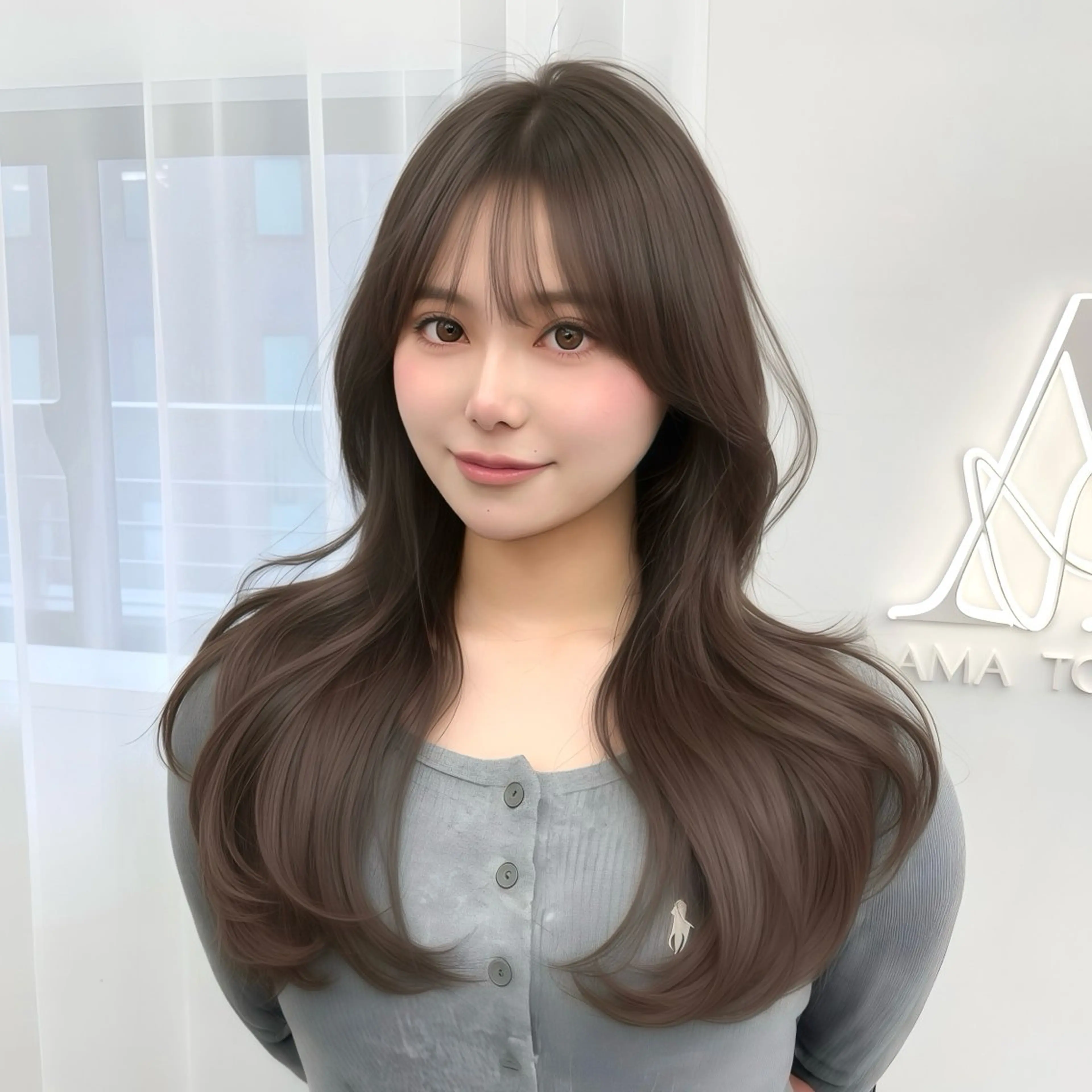 ロング カラー くびれヘア 髪質改善 韓国風ヘア レイヤーカット 似合わせカット カット ヘアカラー トリートメント 韓国ヘア🇰🇷× 髪質改善🫧テルのヘアスタイル