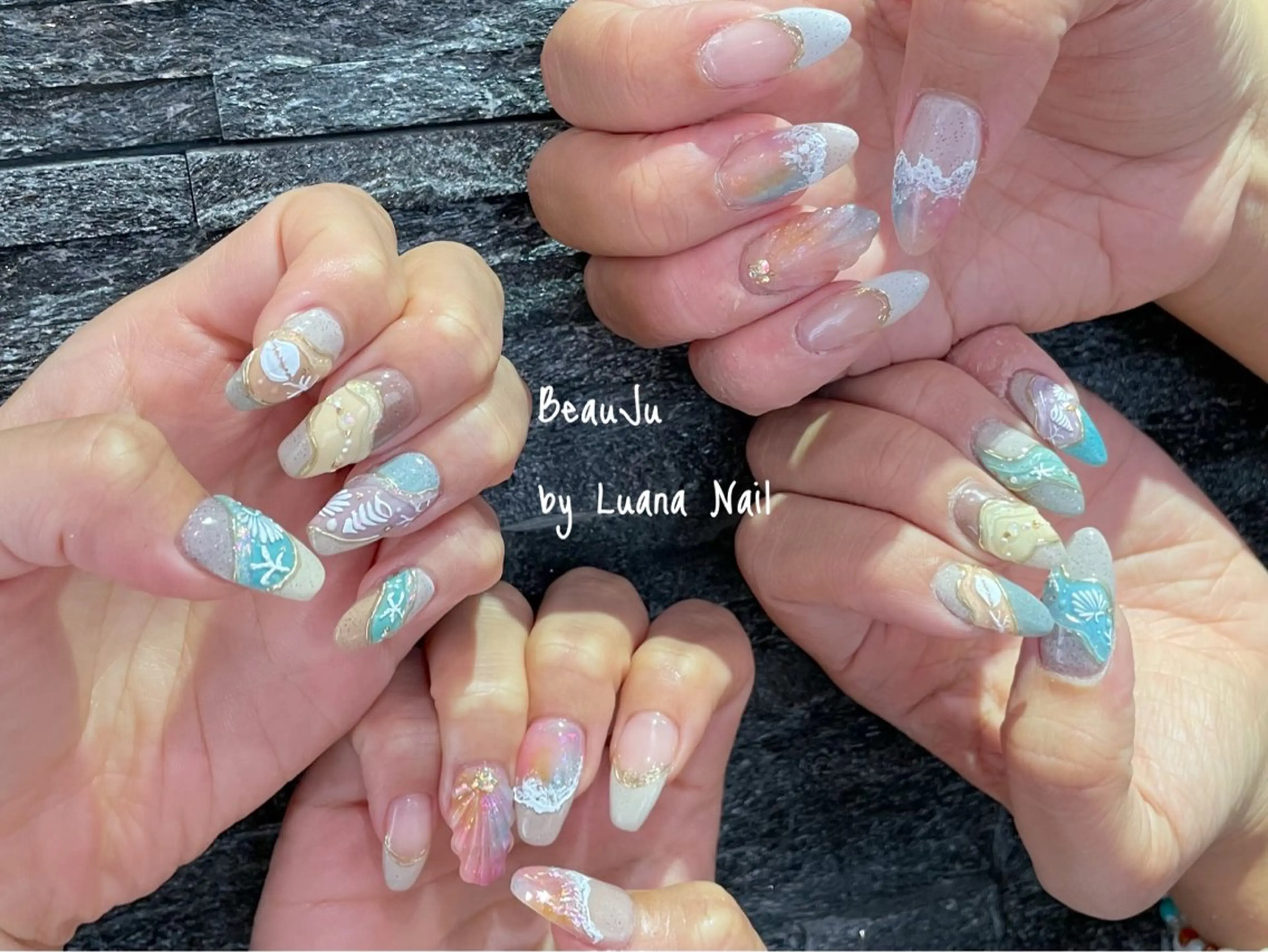ネイル ミラーネイル ハンドネイル BeauJu by Luana Nailのネイルデザイン