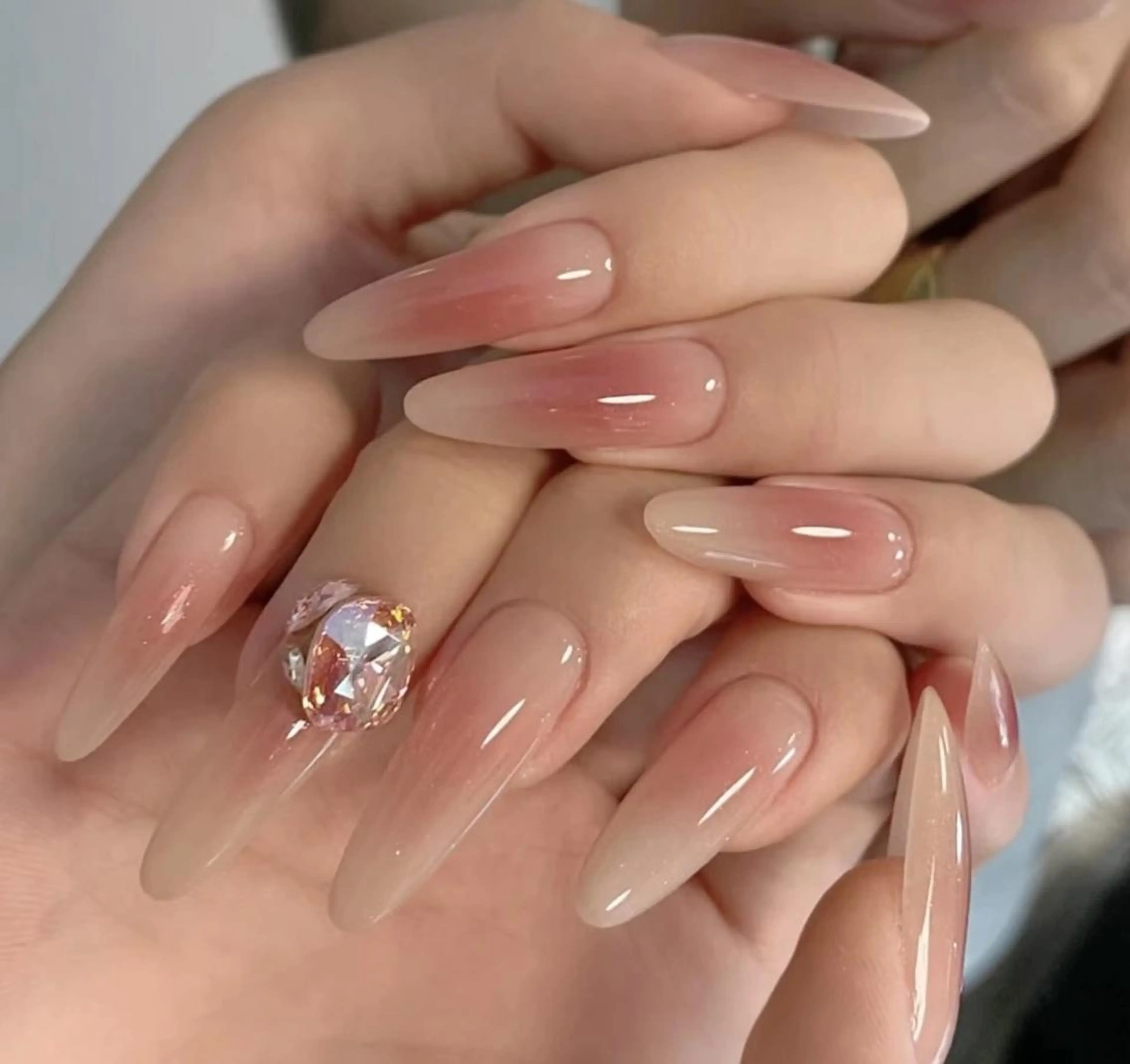 <初回オフ無料★HAND>#ジェル#チークネイルの写真