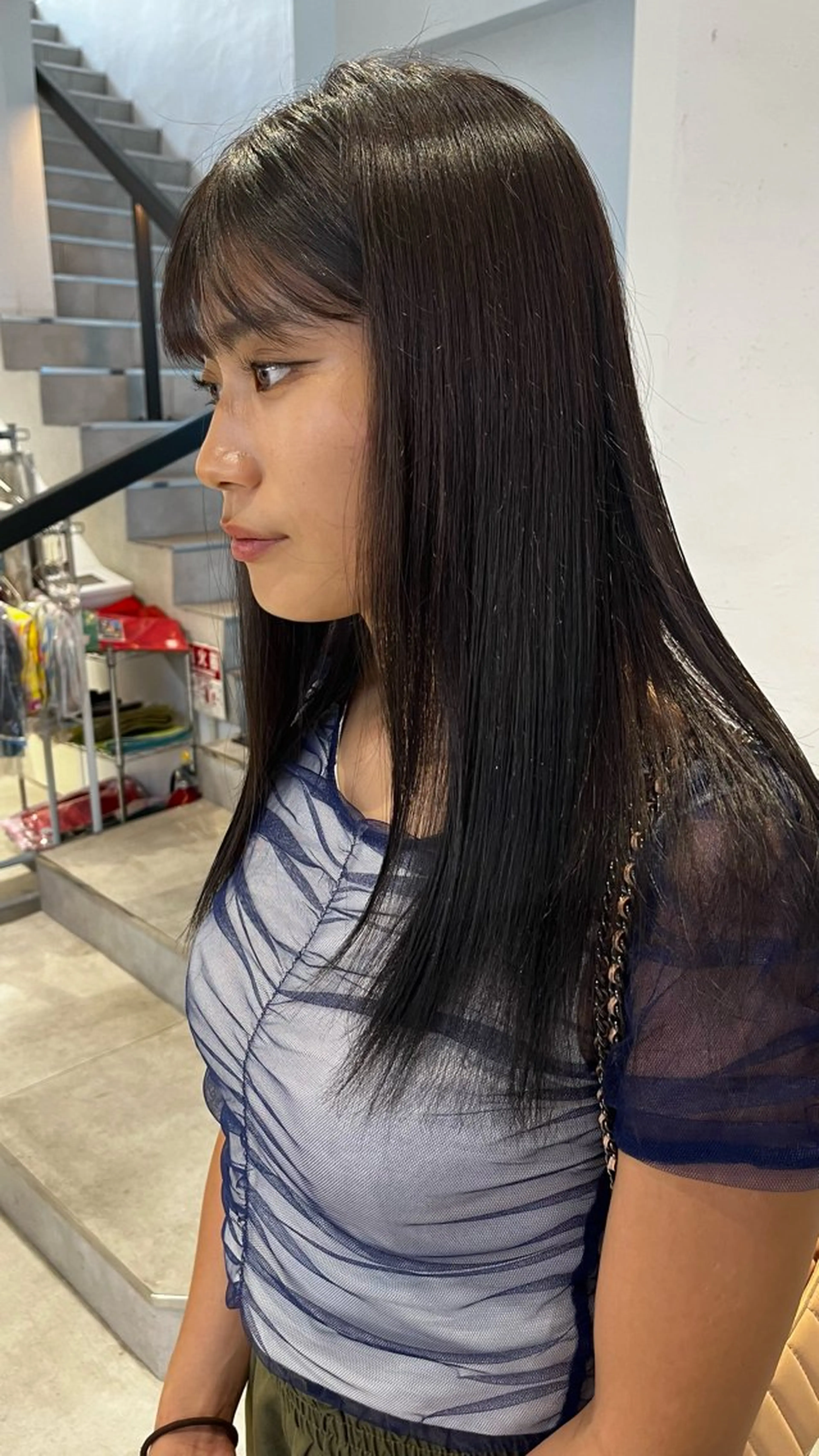 セミロング カラー ヘアカラー トリートメント メンズパーマ/ メッシュ📍ﾕﾘのヘアスタイル