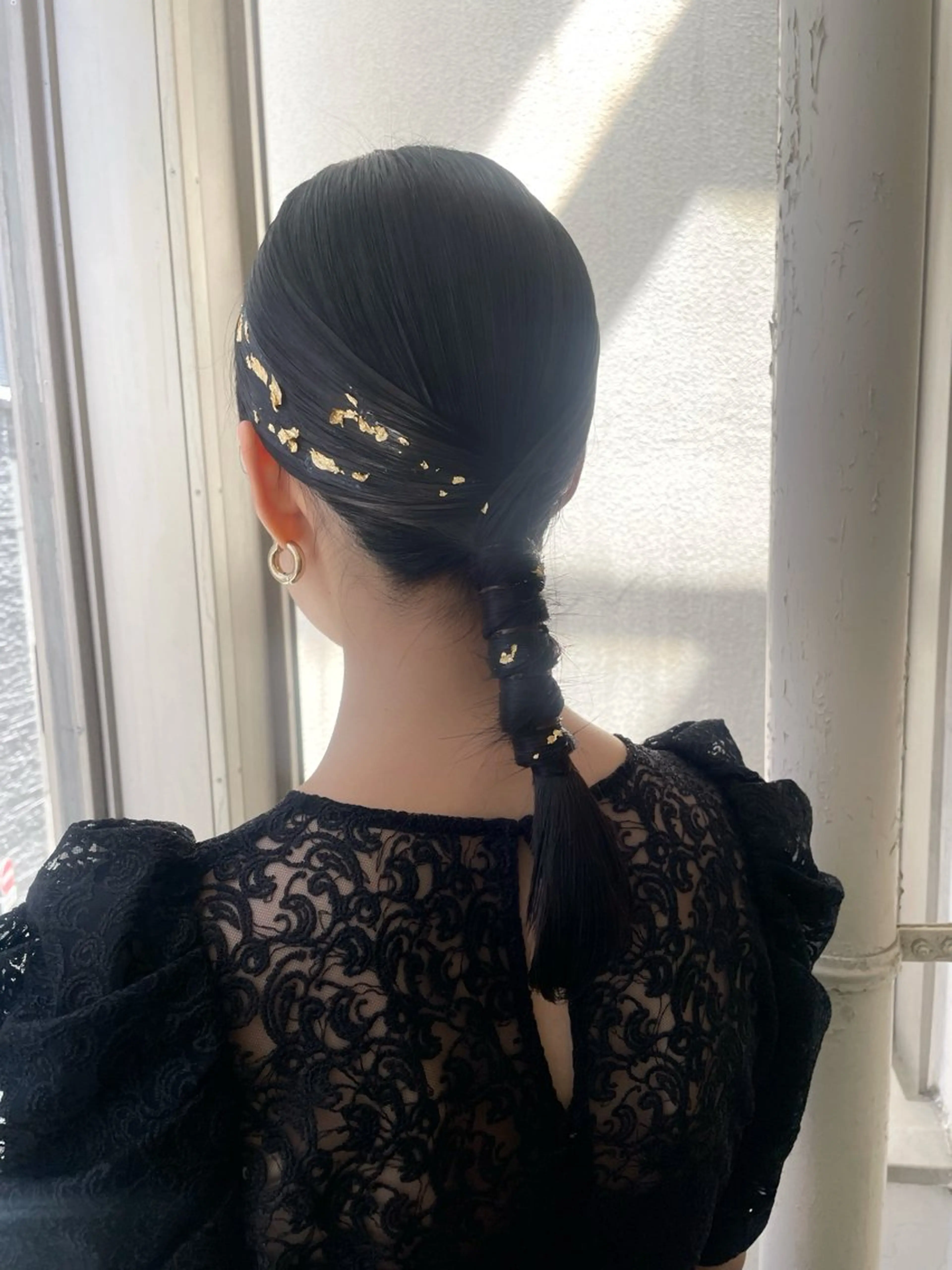 セミロング ヘアアレンジ 結婚式・ブライダル ヘアセット ✨透明感ケアカラー✨ 長野ゆきなのヘアスタイル