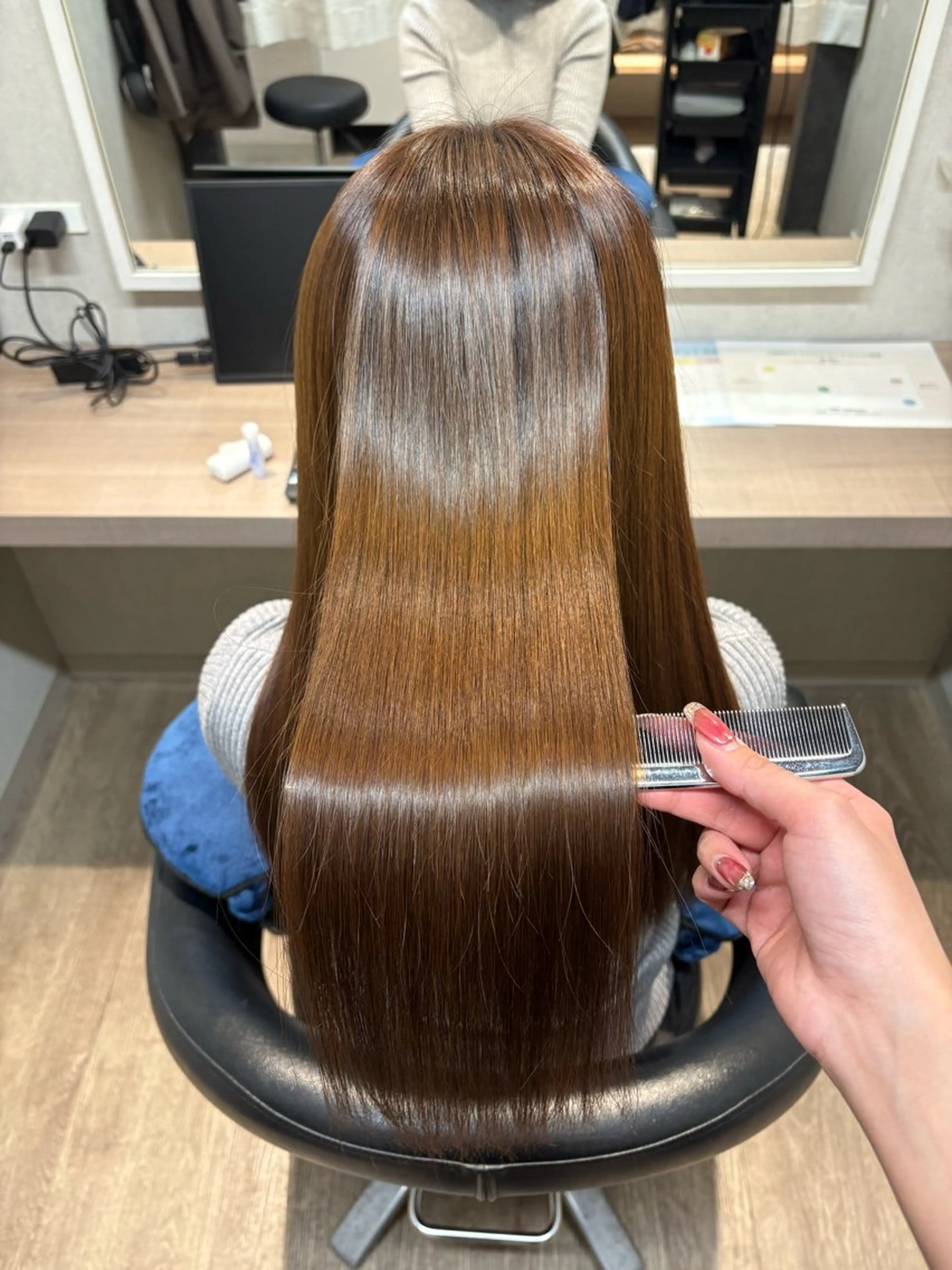 ロング カット 縮毛矯正 トリートメント Hirona 縮毛矯正/髪質改善のヘアスタイル