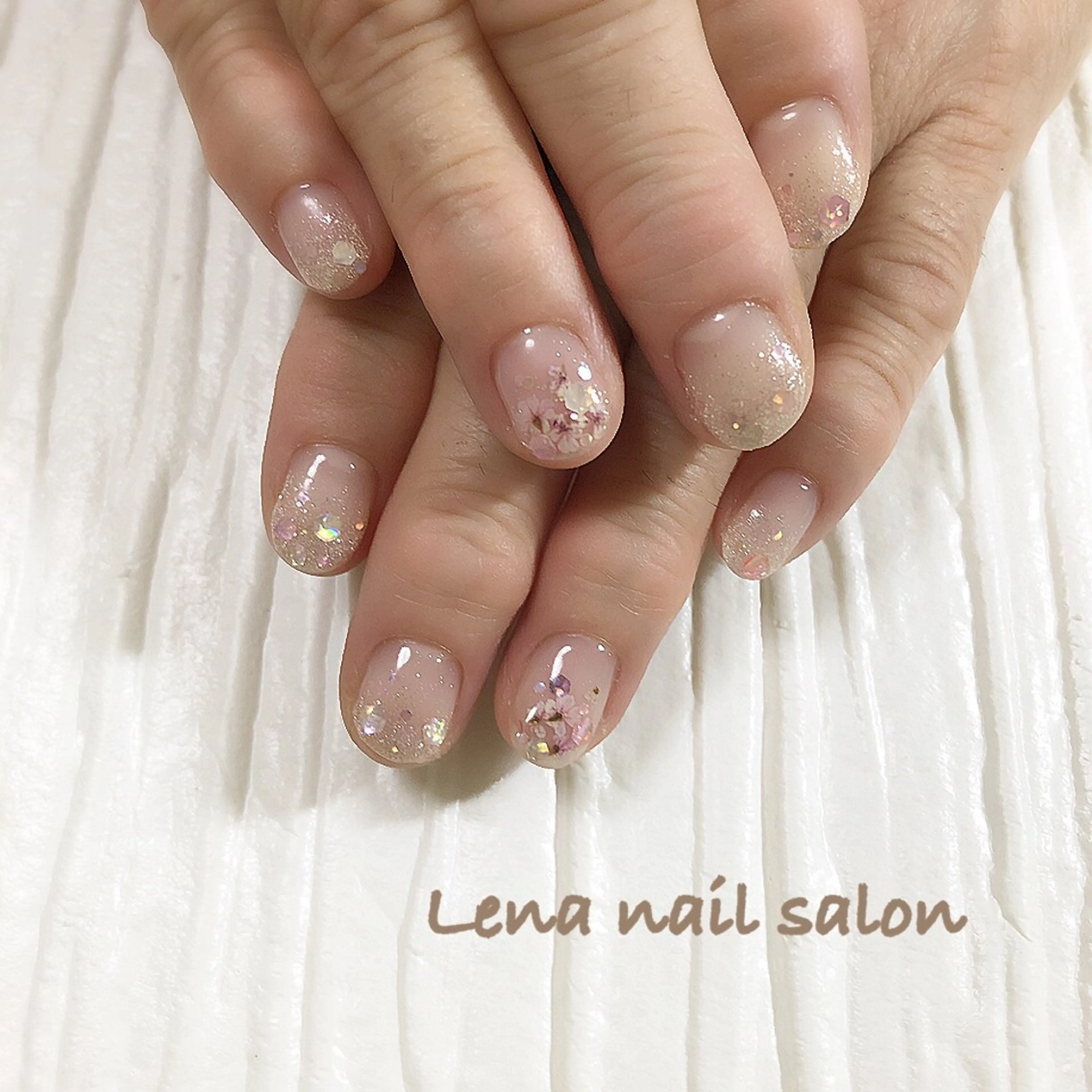 ネイル 自爪育成ネイルケア Lena  nailのネイルデザイン